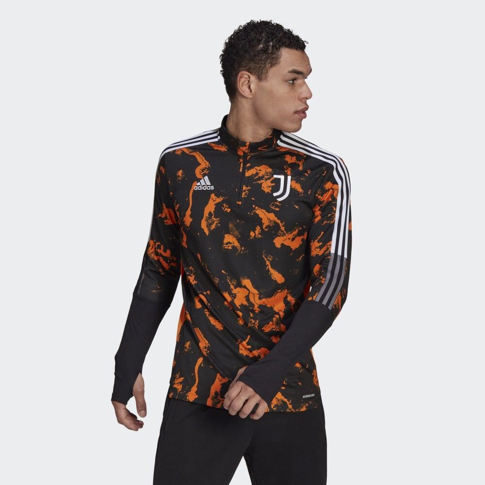 Adidas adidas Mens JFC Juventus Graphic Track Top Black Longsleeve Size US XL / EU 56 / 4 - 2 Thumbnail