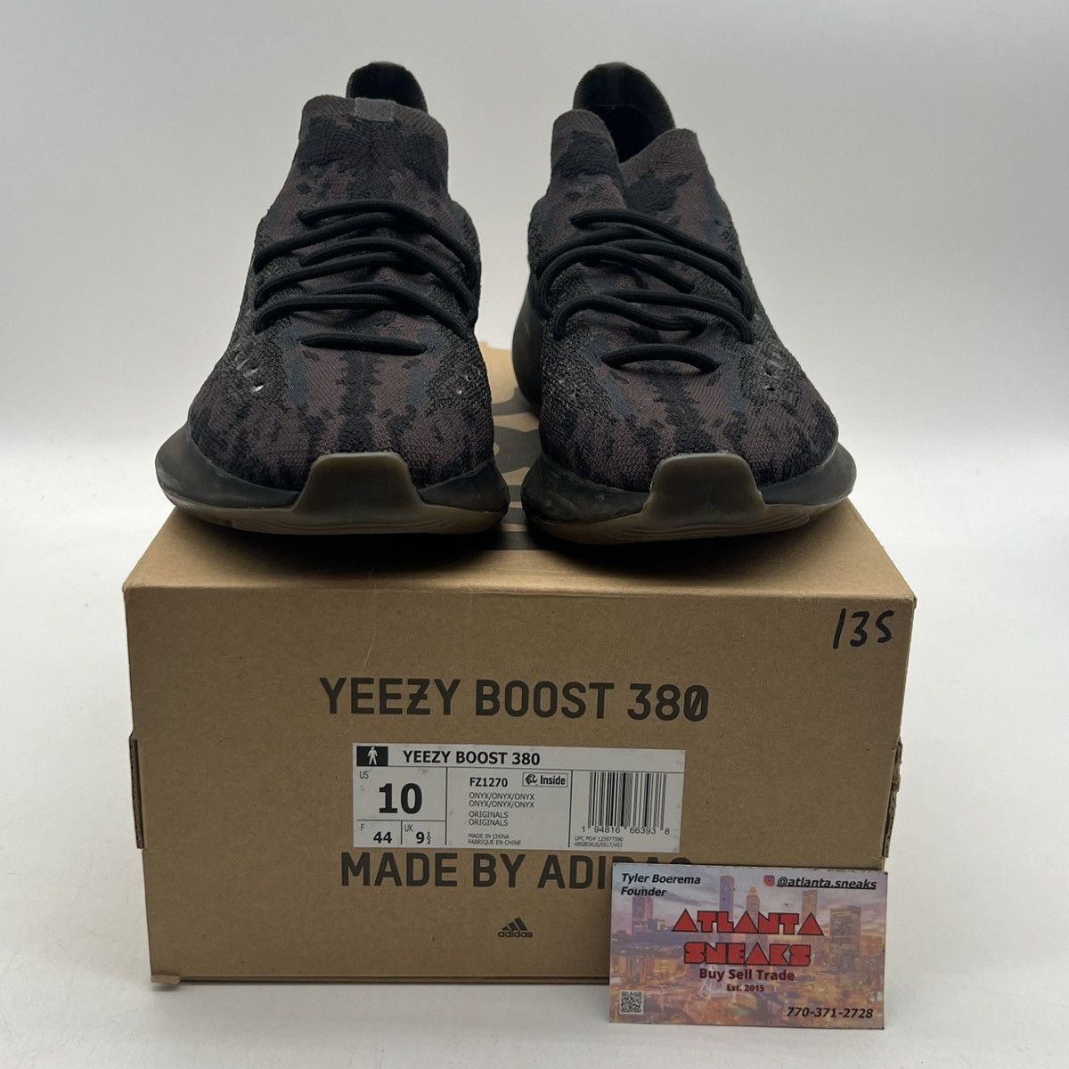 Adidas Yeezy boost 380 onyx non reflective Size US 10 / EU 43 - 2 Thumbnail