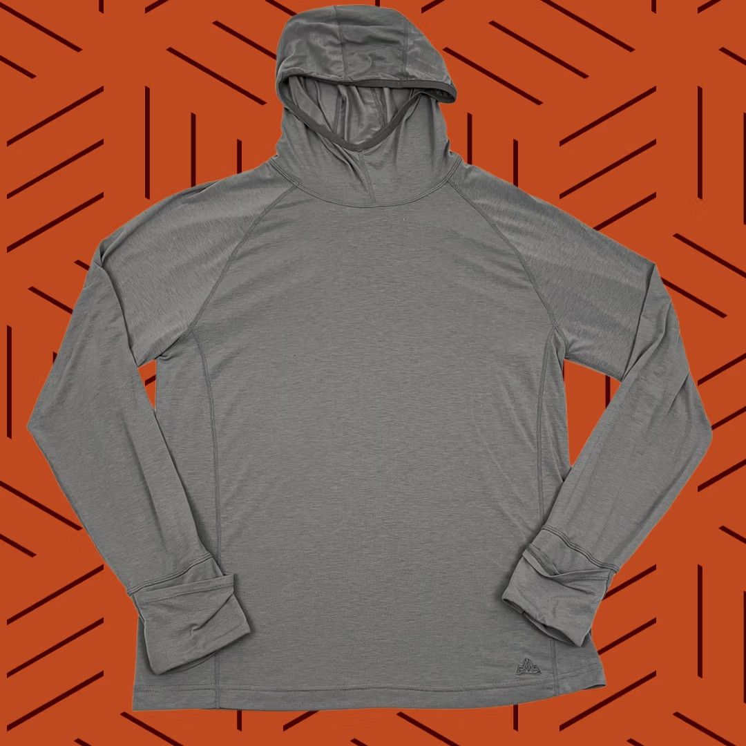 Eastern Mountain Sports EMS Eastern Mountain Sports Hoodie Mens L Fitted Gray Wool Blend Hiking Pullover Size US L / EU 52-54 / 3 - 1 Thumbnail