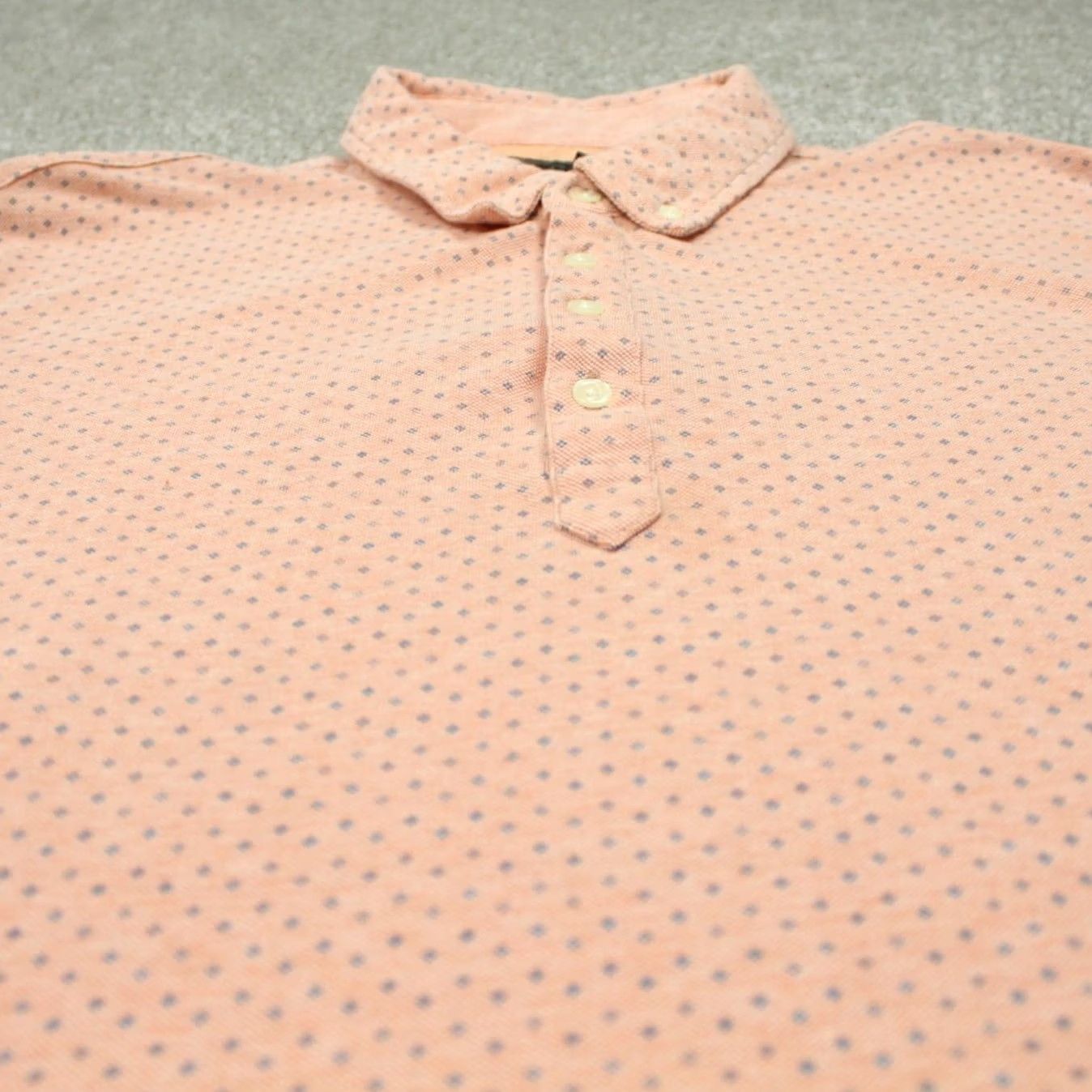 Jos. A. Bank Jos A Bank Polo Shirt Mens XL Pink Geometric Cotton S/S Button-Down Regular Fit Size US XL / EU 56 / 4 - 6 Thumbnail