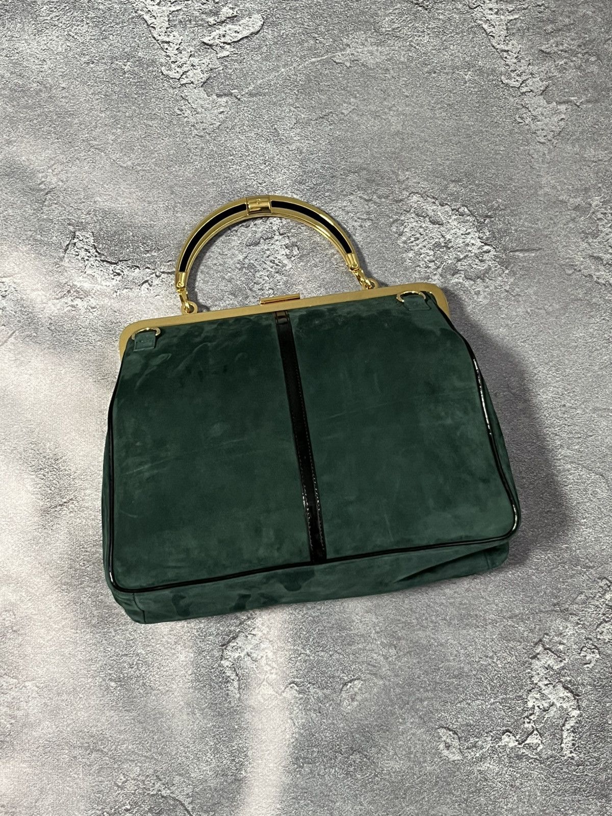 Balmain × H&M Balmain x H&M Green Suede Bag Size ONE SIZE - 4 Thumbnail