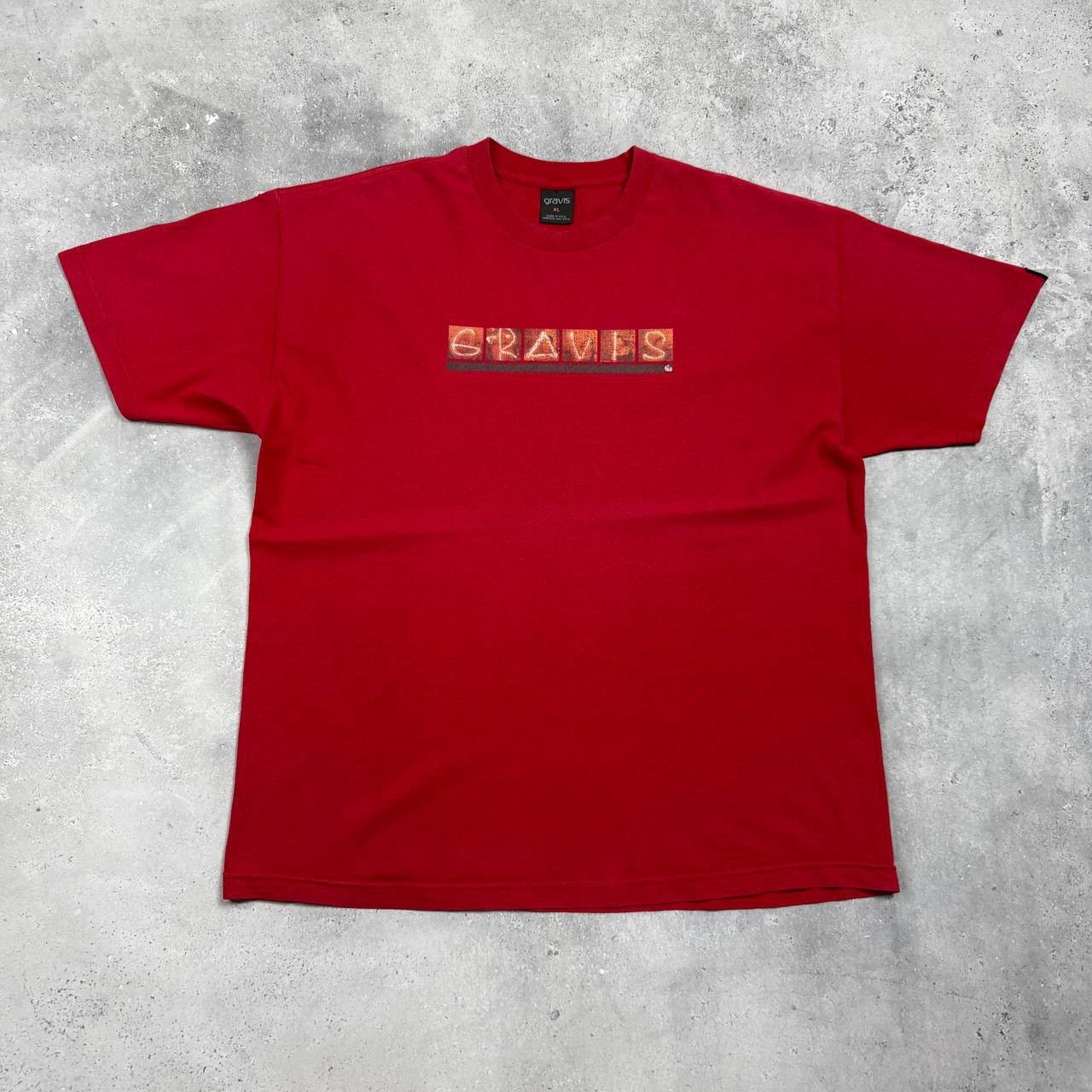 Gravis Vintage 90s Gravis Skateboard Box Logo T Shirt Made In USA Size US XL / EU 56 / 4 - 1 Thumbnail