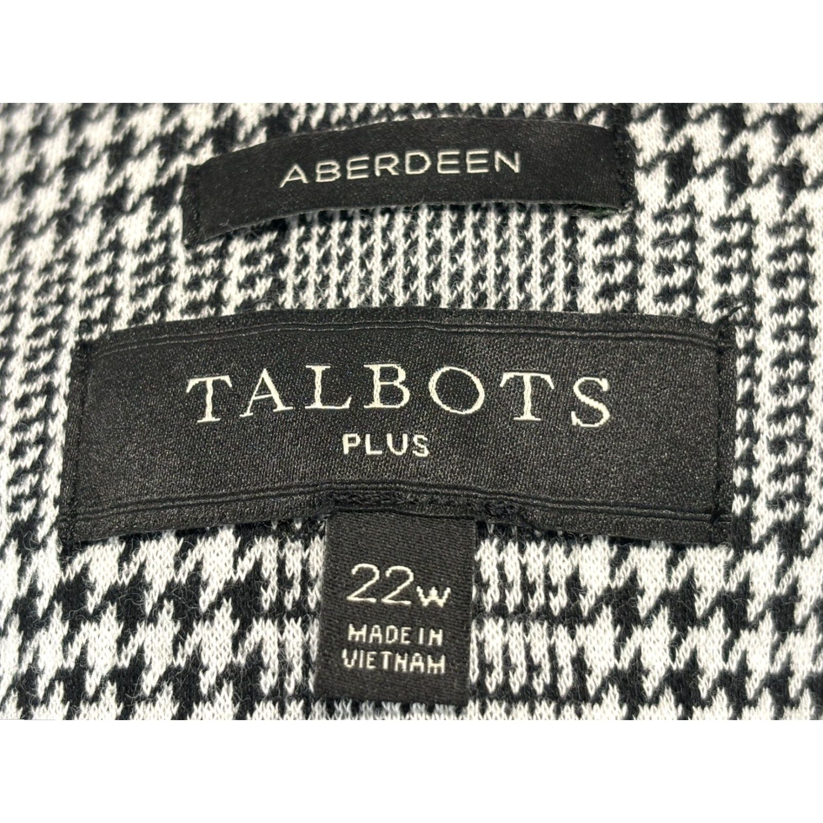 Talbots Talbots Houndstooth Blazer Jacket 22W Plus Black White Women’s Career Size 3XL / US 20-22 - 6 Thumbnail