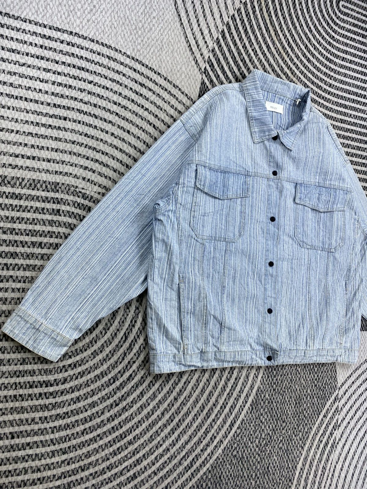 Preach Vtg Preach Striped Fullbutton Denim Jacket Size US XXL / EU 58 / 5 - 3 Thumbnail