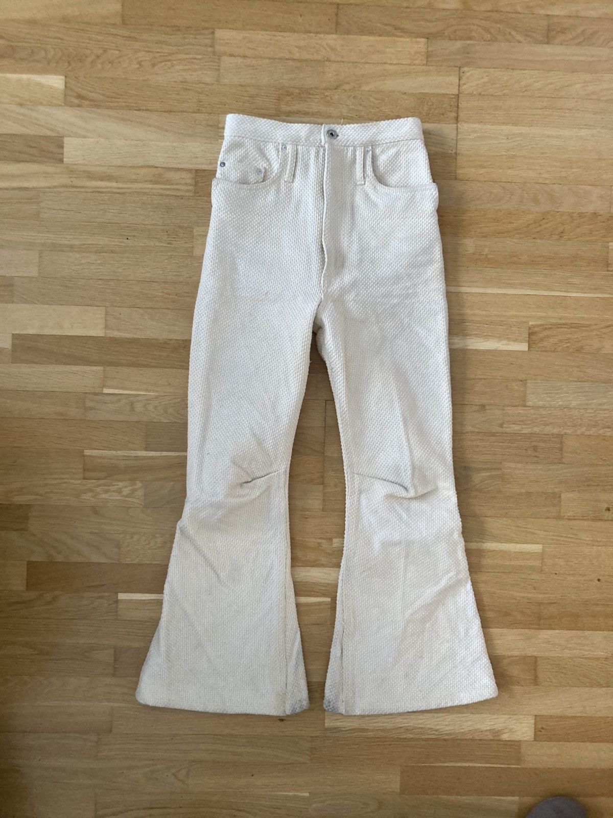 Kozaburo 3d cropped weaved jeans