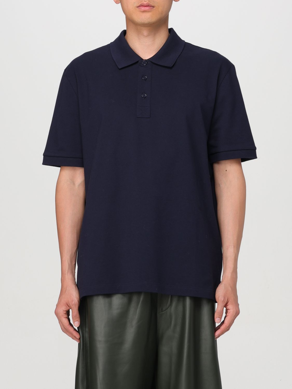 image of Bottega Veneta Polo Shirt Men Blue (Size Medium)