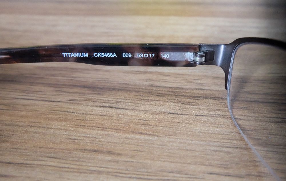 Calvin Klein Calvin Klein CK5466A Half Rim Titanium Glasses Size ONE SIZE - 4 Thumbnail