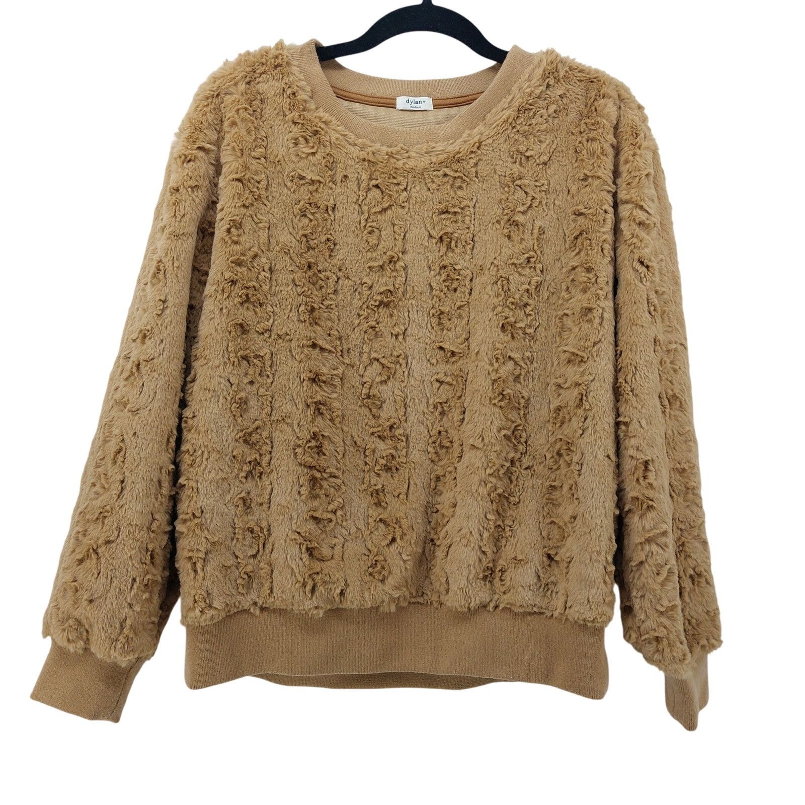 dylan Dylan Faux Fur Pullover Sweater Brown Women Sz M Size M / US 6-8 / IT 42-44 - 1 Thumbnail