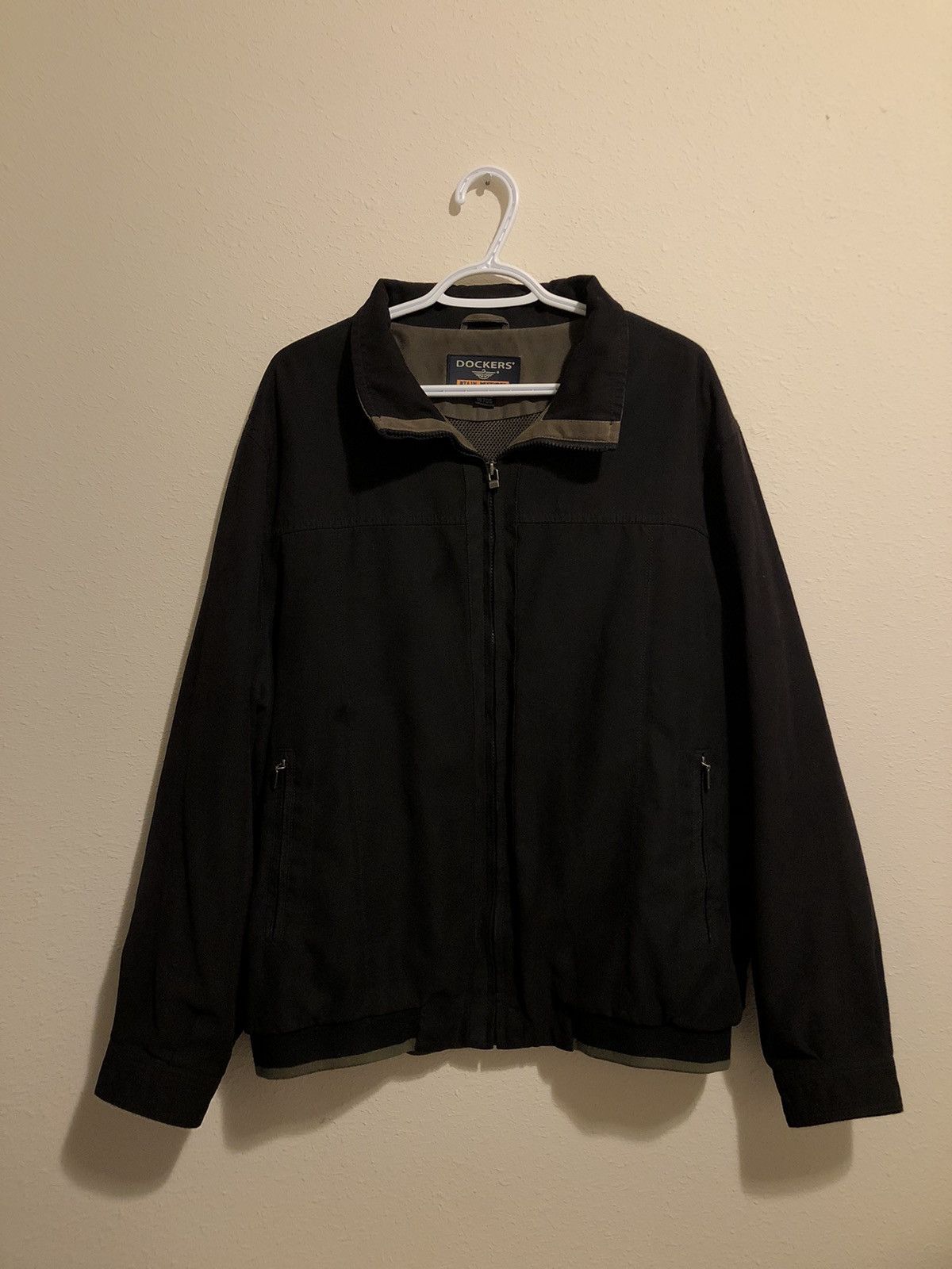 Dockers × Vintage Vintage Y2K Waffle Lined Dockers Black Light Jacket Size US XL / EU 56 / 4 - 1 Thumbnail