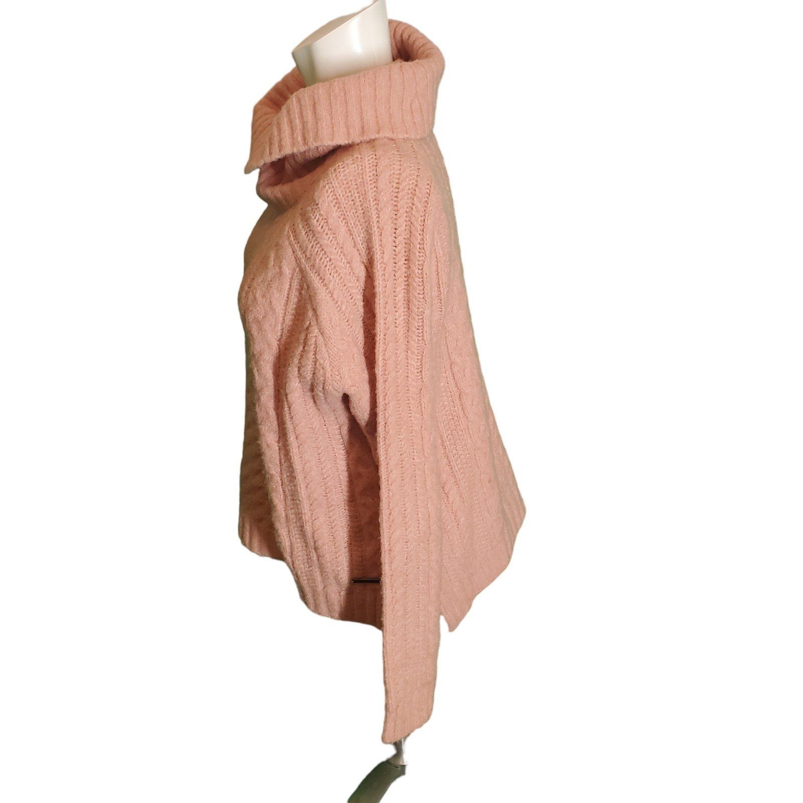 Other Carve Designs Chunky Cable Knit Sweater Oversized Wool Turtl Size XS / US 0-2 / IT 36-38 - 2 Thumbnail