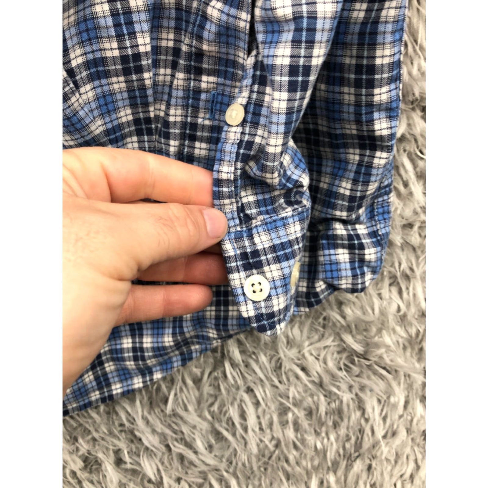 Vintage Sonoma Oxford Shirt XL Mens Long Sleeve Button Down Blue Plaid Shirt Size US XL / EU 56 / 4 - 3 Thumbnail