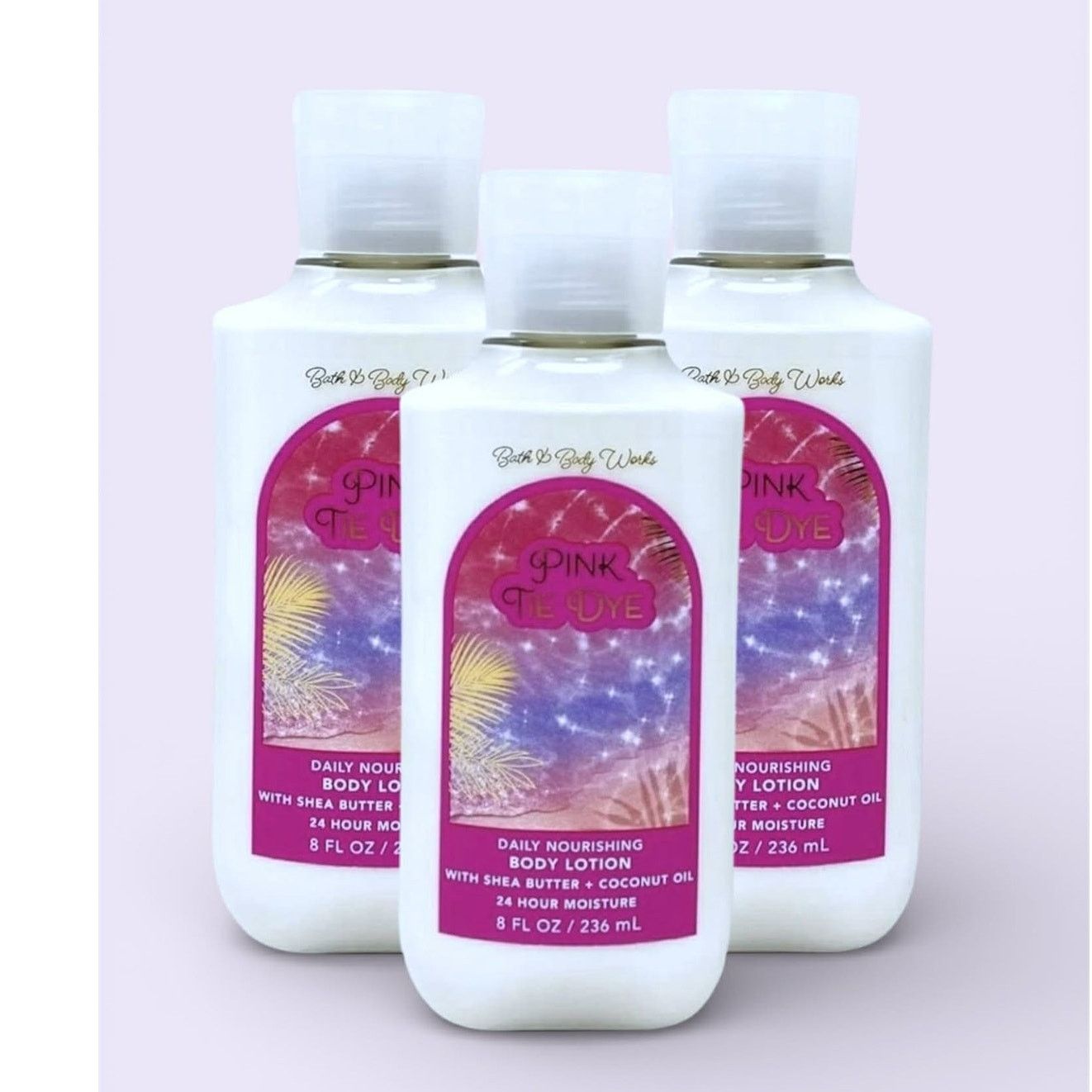 Other NEW 3 Pack Bath & Body Works Pink Tie Dye Daily Lotion Size ONE SIZE - 2 Thumbnail