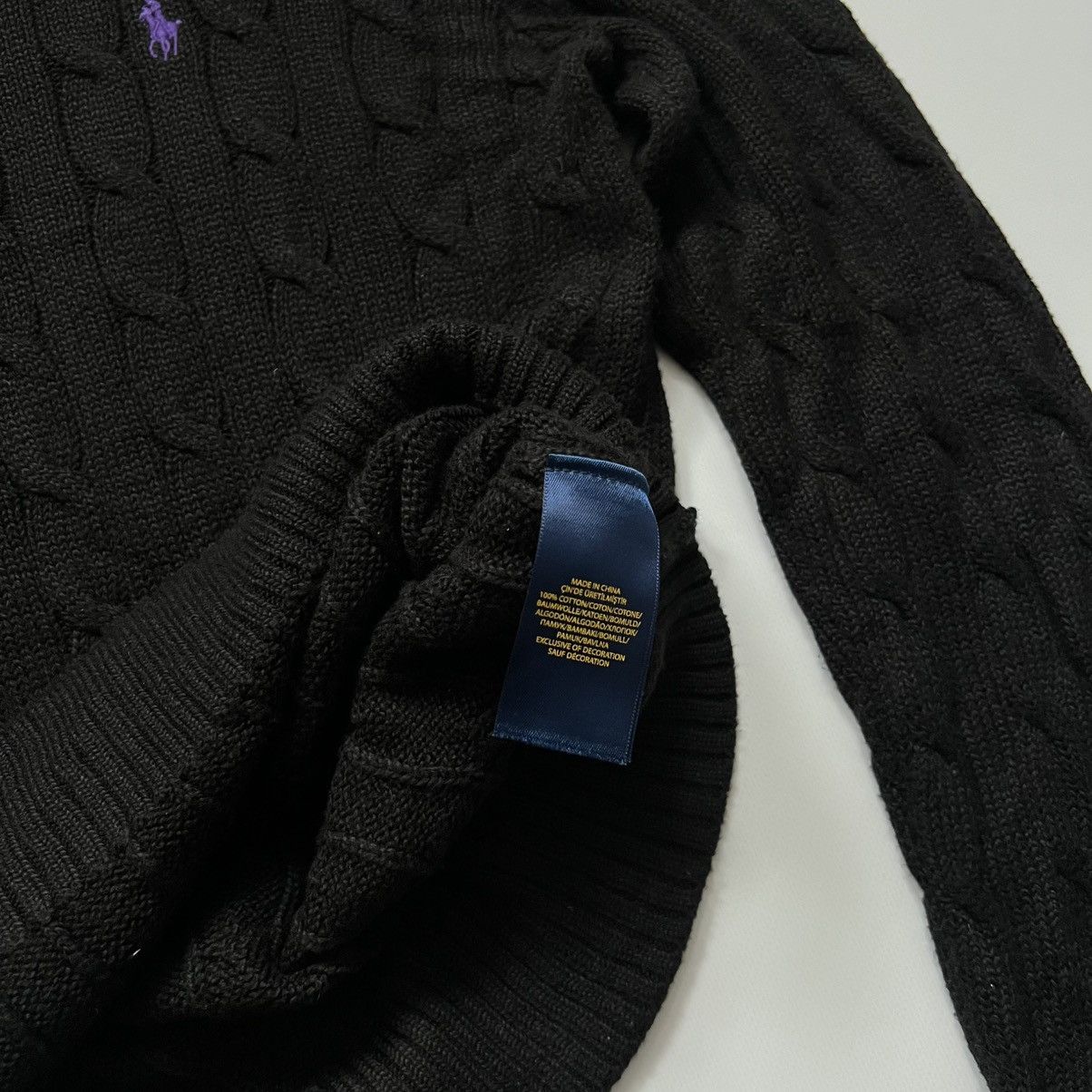 Polo Ralph Lauren Polo Ralph Lauren Cotton Cable Knit sweater Black Size US M / EU 48-50 / 2 - 4 Thumbnail