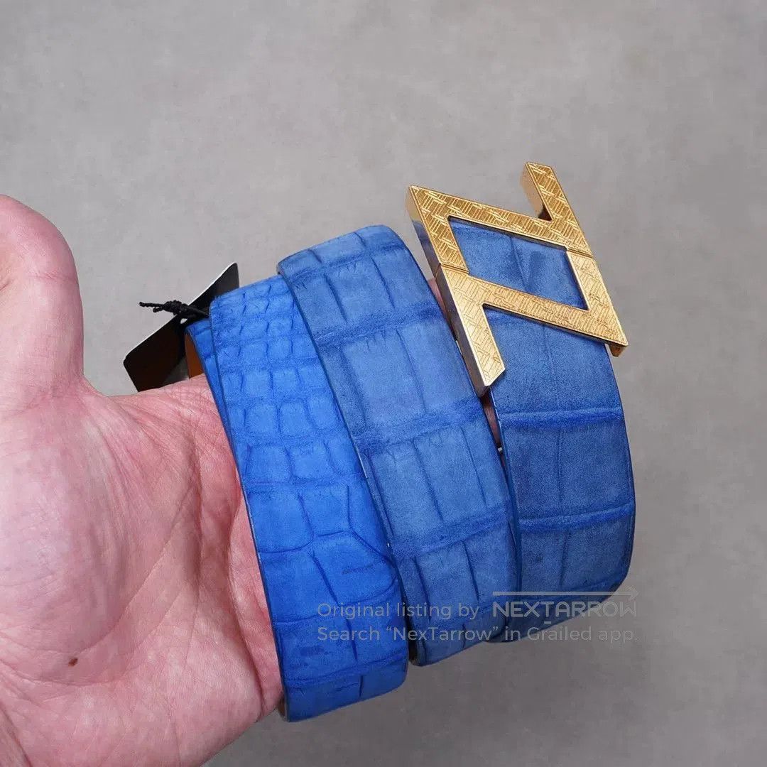 Zilli Gold Zilli Eel Skin Belt. Size ONE SIZE - 2 Thumbnail