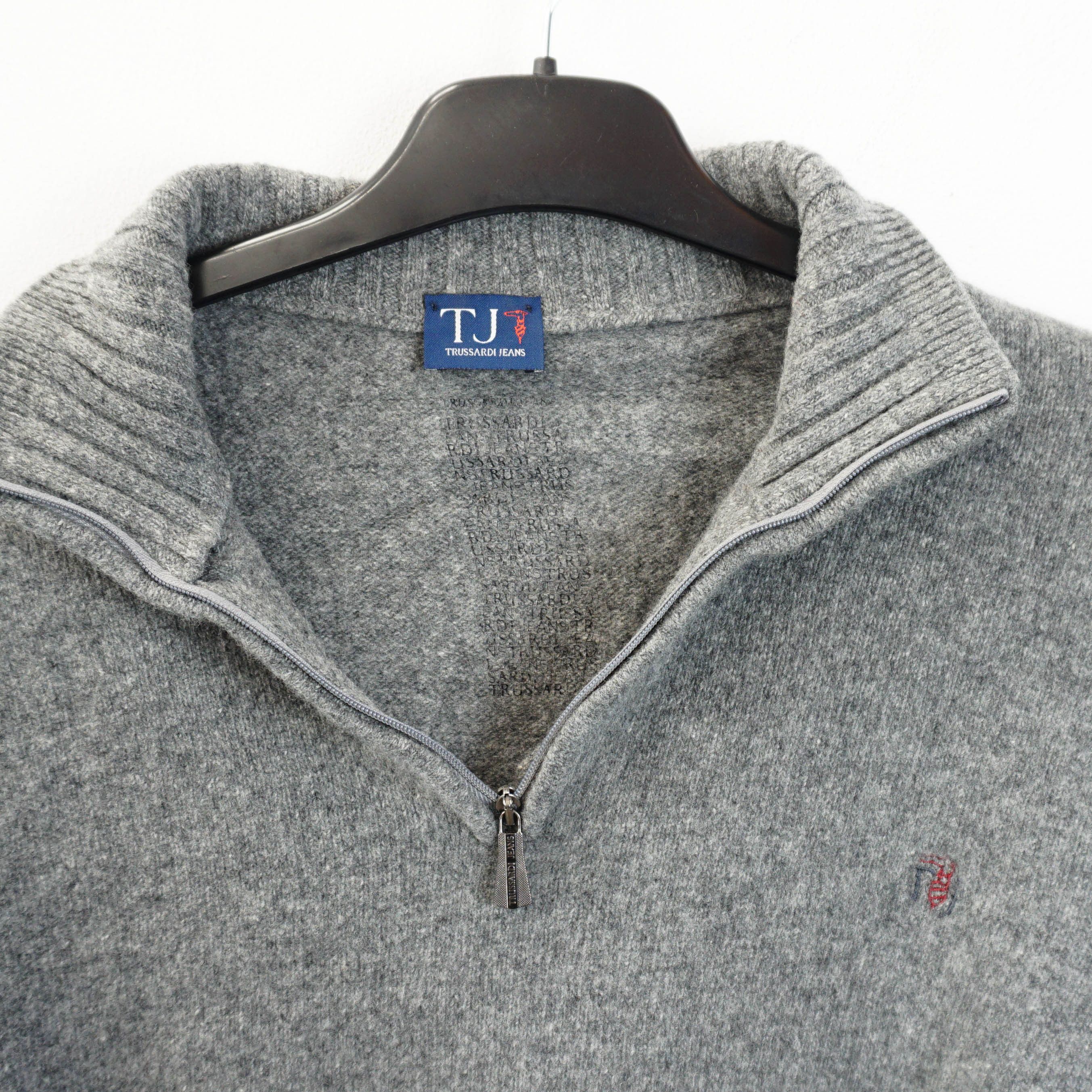 Trussardi × Vintage Archive Trussardi Jeans Wool Sweater Size US L / EU 52-54 / 3 - 3 Thumbnail