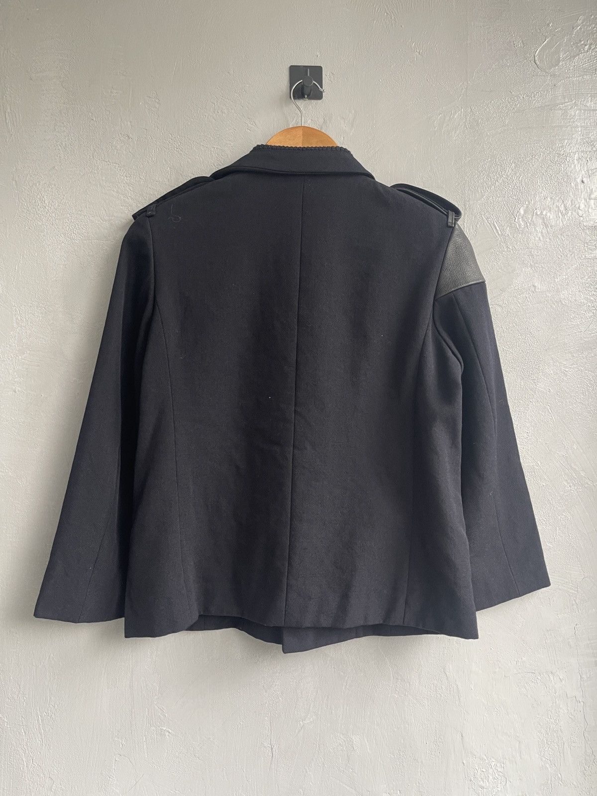 Yohji Yamamoto Yohji Yamamoto AW02 Leather Patch Officer Jacket Size M / US 6-8 / IT 42-44 - 5 Thumbnail