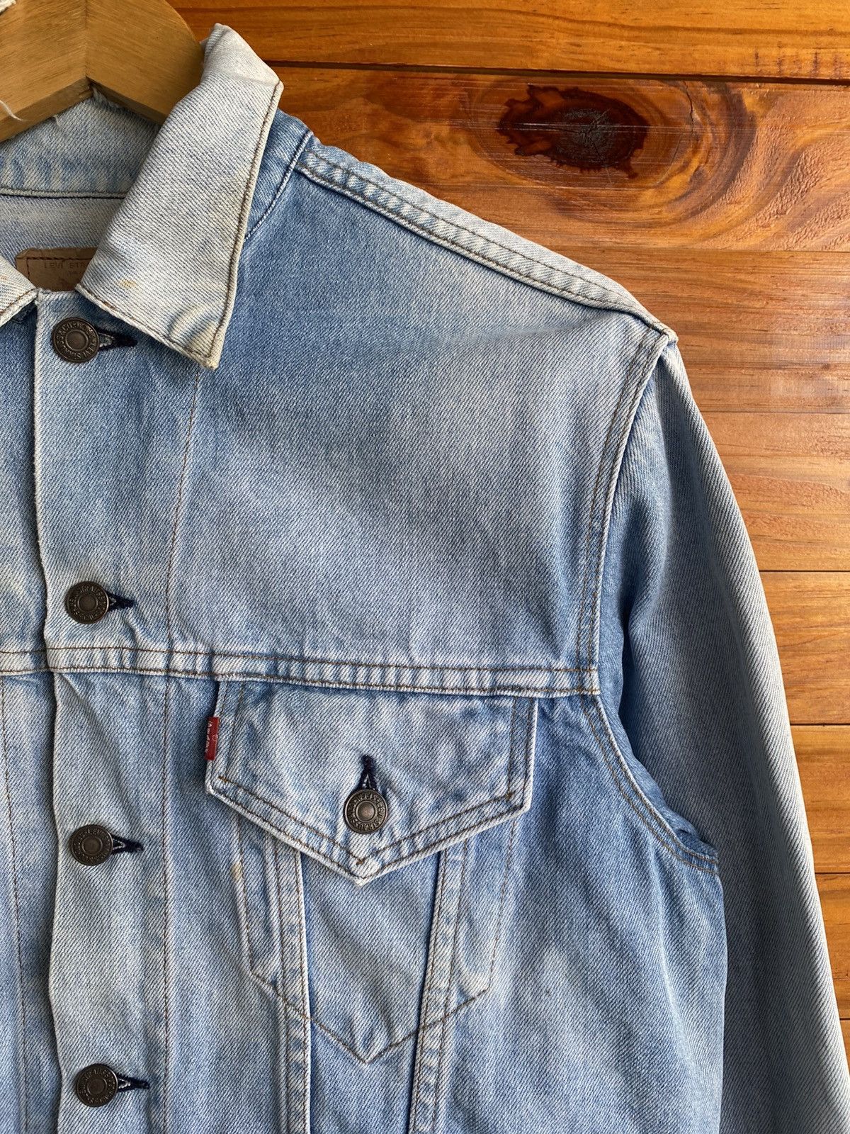 Levi's Vintage 1980s Levi’s 70505 Denim Jacket Light Wash Trucker Size US M / EU 48-50 / 2 - 9 Thumbnail