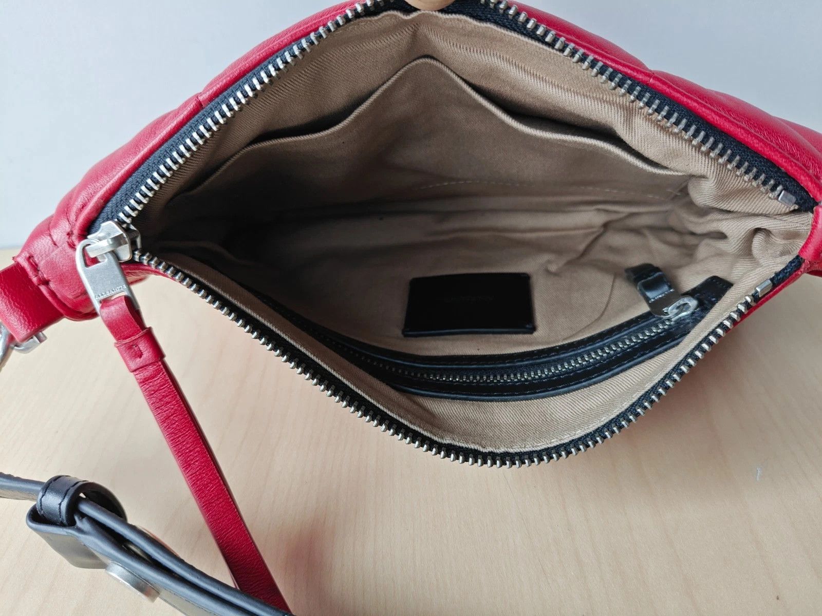 Allsaints ALLSAINTS Eve Leather Quilted Crossbody Bag FTP - 8209 Size ONE SIZE - 7 Thumbnail