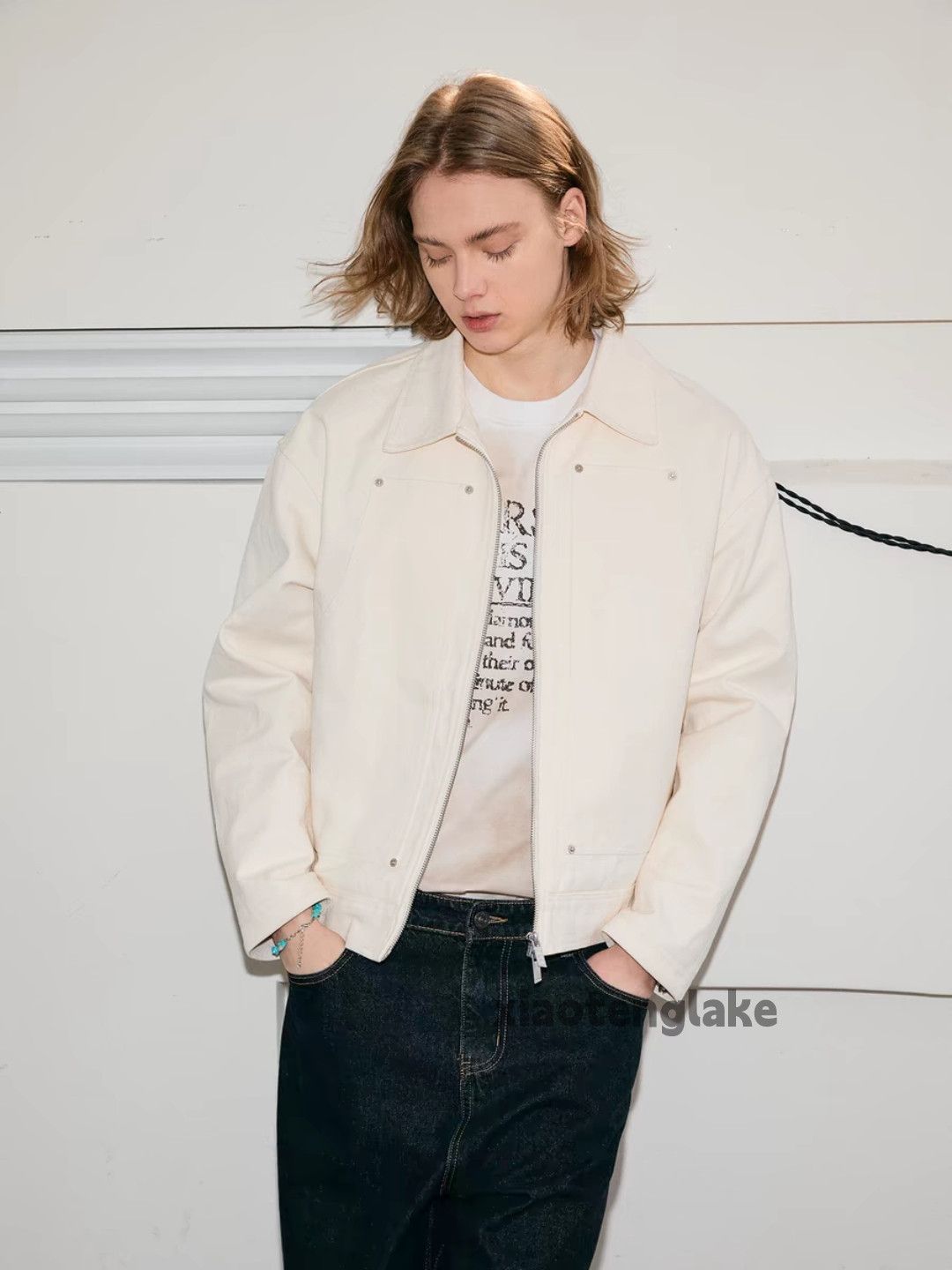 Utility loose baggy skate hiphop cargo work jacket