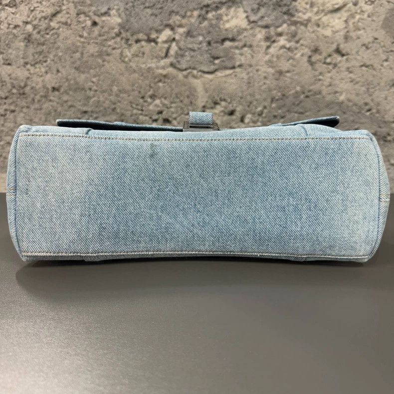 Balenciaga Balenciaga Denim Downtown Underarm Bag-2505 Size ONE SIZE - 5 Thumbnail