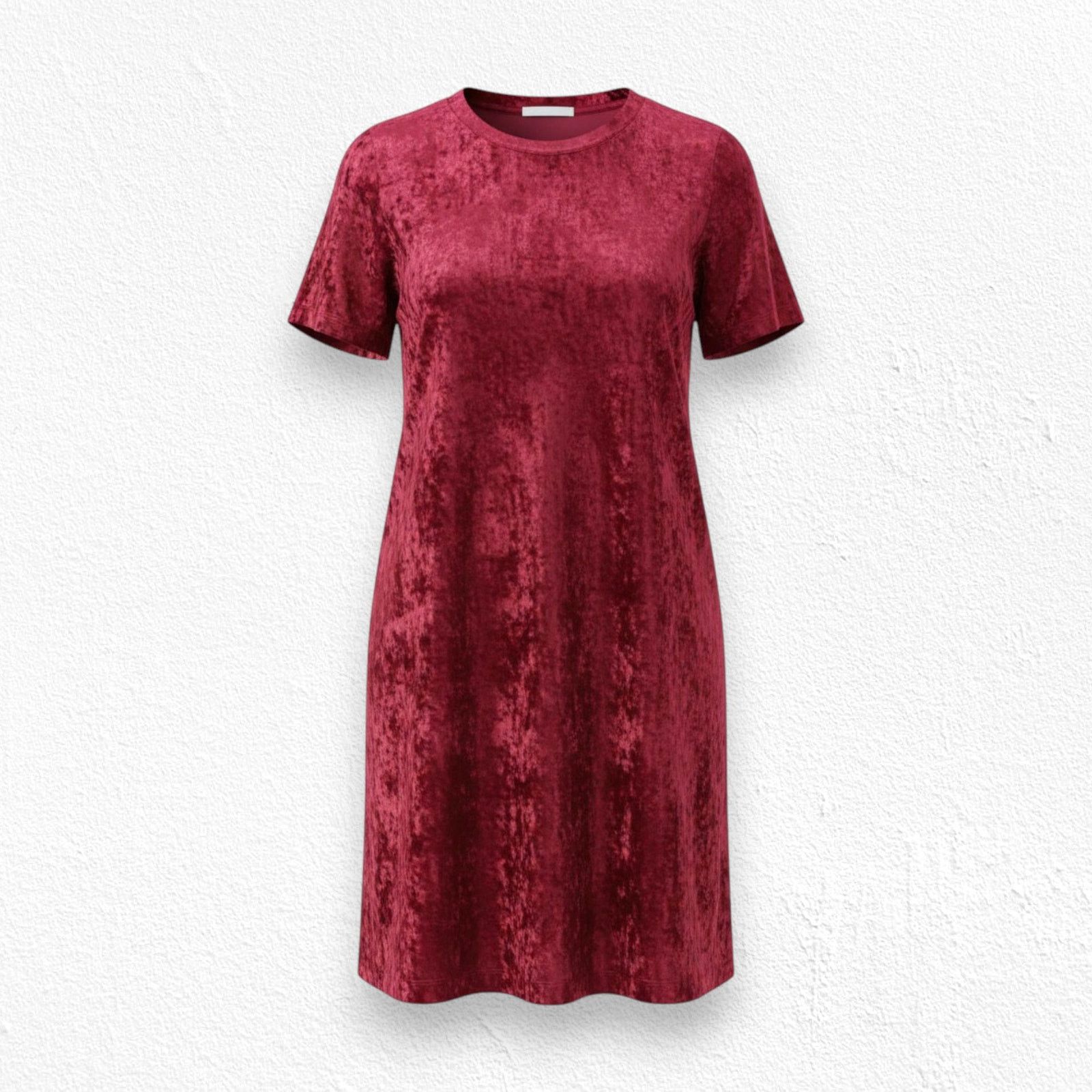 Other Scarlet Red Velvet Mini Dress Size Large Size L / US 10 / IT 46 - 1 Thumbnail
