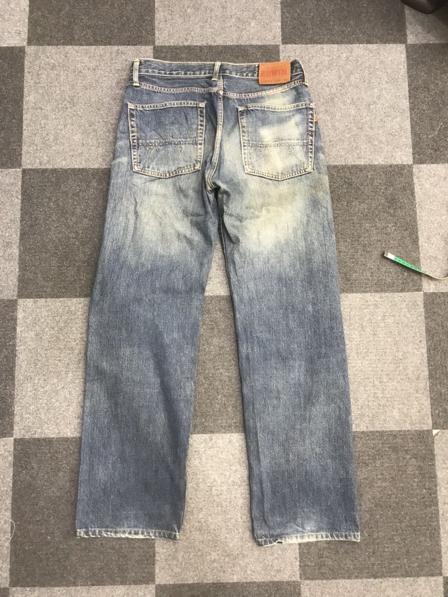 Edwin 💥Insane 90s💥 EDWIN 505x Distressed Mud Wash Selvedge Jeans Size US 31 - 10 Thumbnail