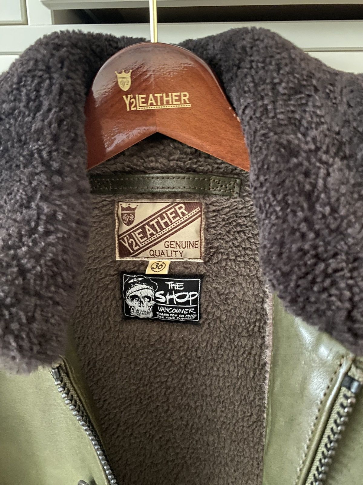 Y'2 Leather Y2 Leather 1.3mm Olive N1 Deck Jacket Size US XXS / EU 40 - 5 Thumbnail