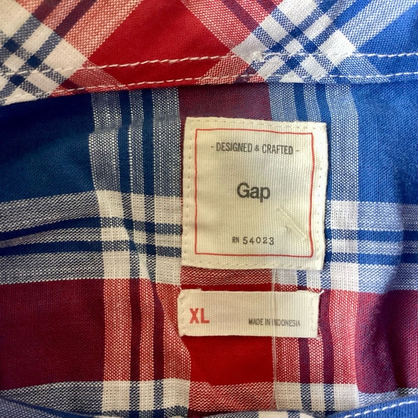 Gap GAP Plaid Button Down Size US XL / EU 56 / 4 - 3 Thumbnail