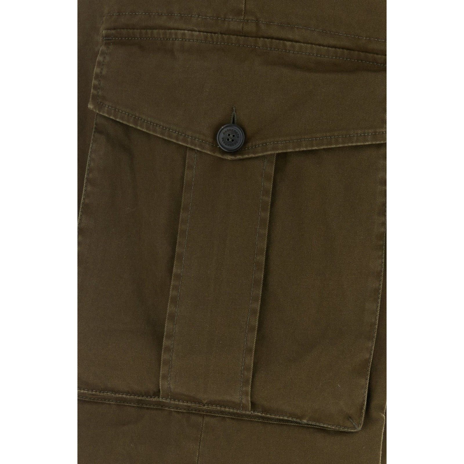 Dsquared2 DSQUARED2 Loose Olive Green Stretch Cotton Cargo Pants New & Size US 36 / EU 52 - 3 Thumbnail