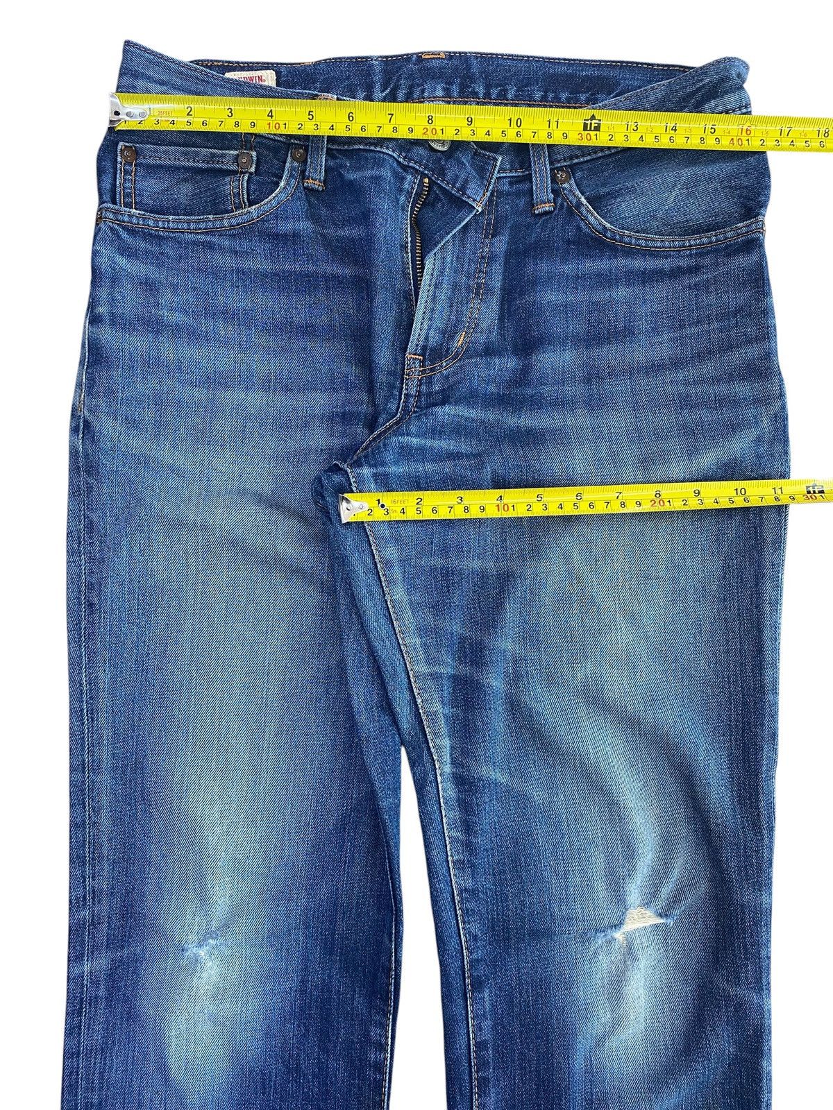 Edwin Edwin 503 Whiskers Ripped Style Loose Jeans Size US 32 / EU 48 - 5 Thumbnail