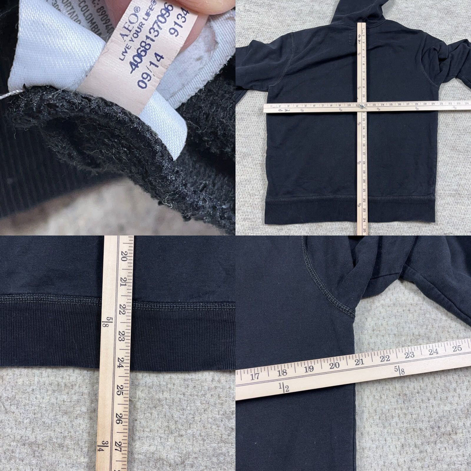 American Eagle Outfitters VINTAGE American Eagle Hoodie Men Small Black Sweatshirt AE77 Distressed Size US S / EU 44-46 / 1 - 8 Thumbnail