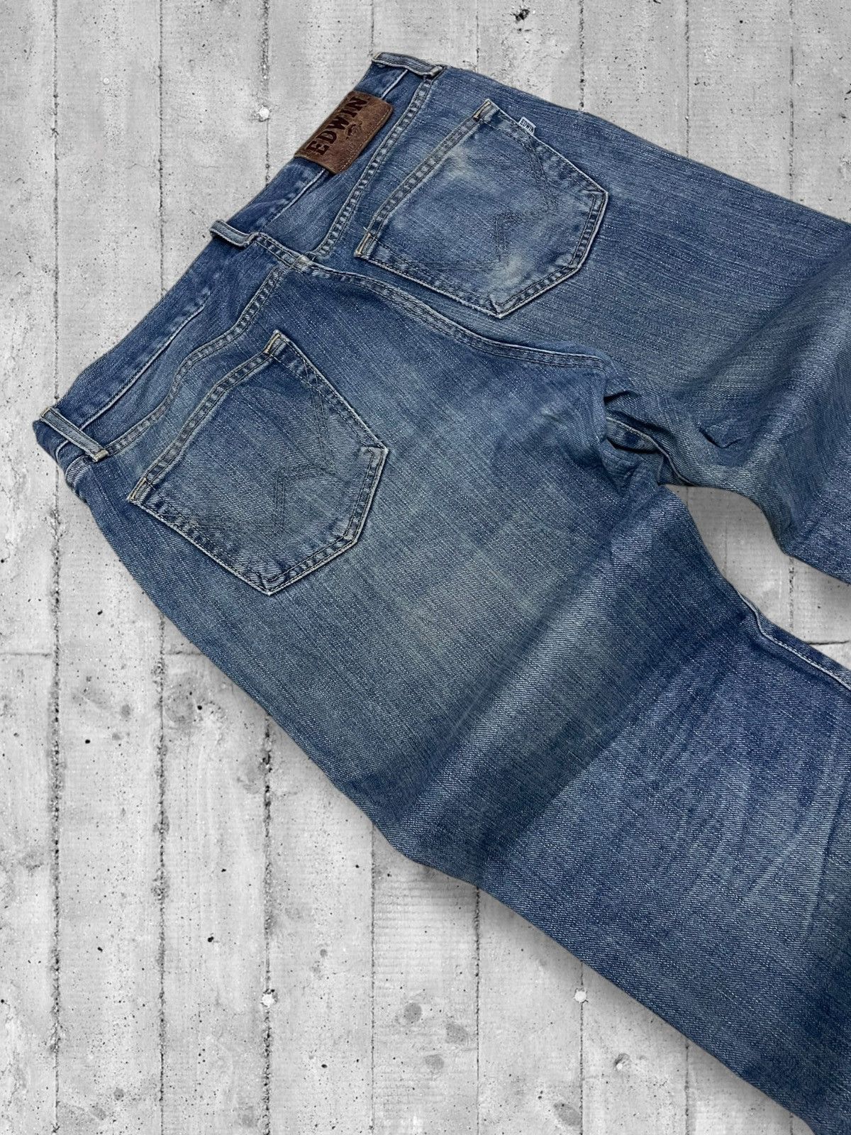 Designer × Edwin × Vintage Vintage 1990s Japan Designer Edwin Distressed Mudwash Denim Size US 32 / EU 48 - 14 Thumbnail