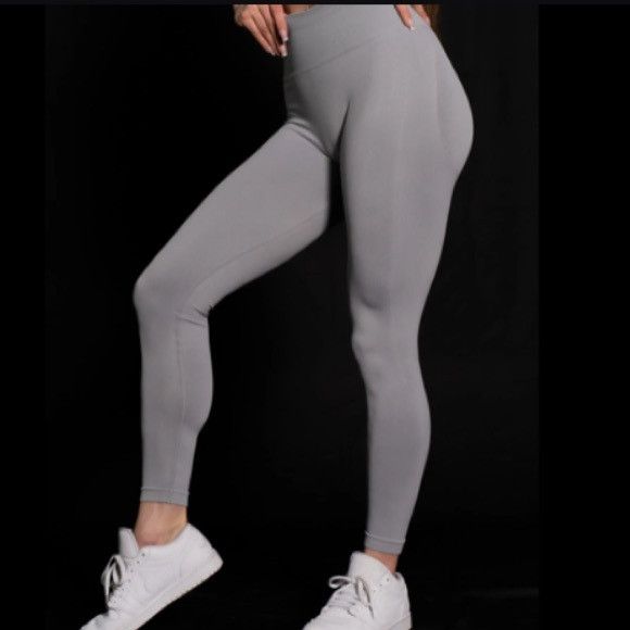 Lululemon WOMEN Grey Seamless Float Yoga Fitness Pants | L Size 38" / US 16 / IT 52 - 1 Thumbnail
