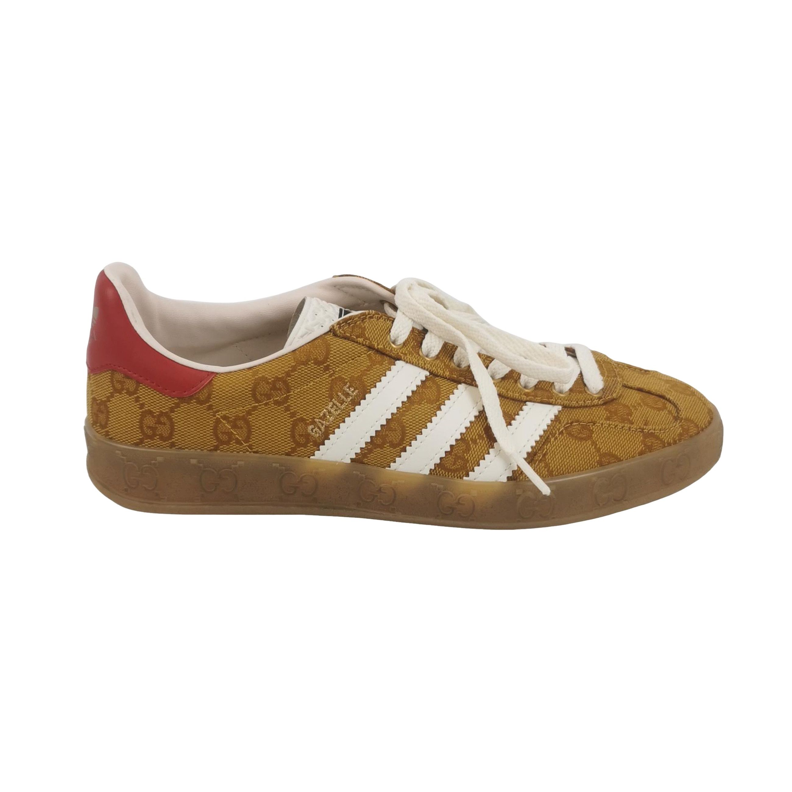 Gucci Gucci x Adidas GG Monogram Canvas Gazelle Sneakers EU 39.5 Size US 6 / EU 39 - 1 Thumbnail