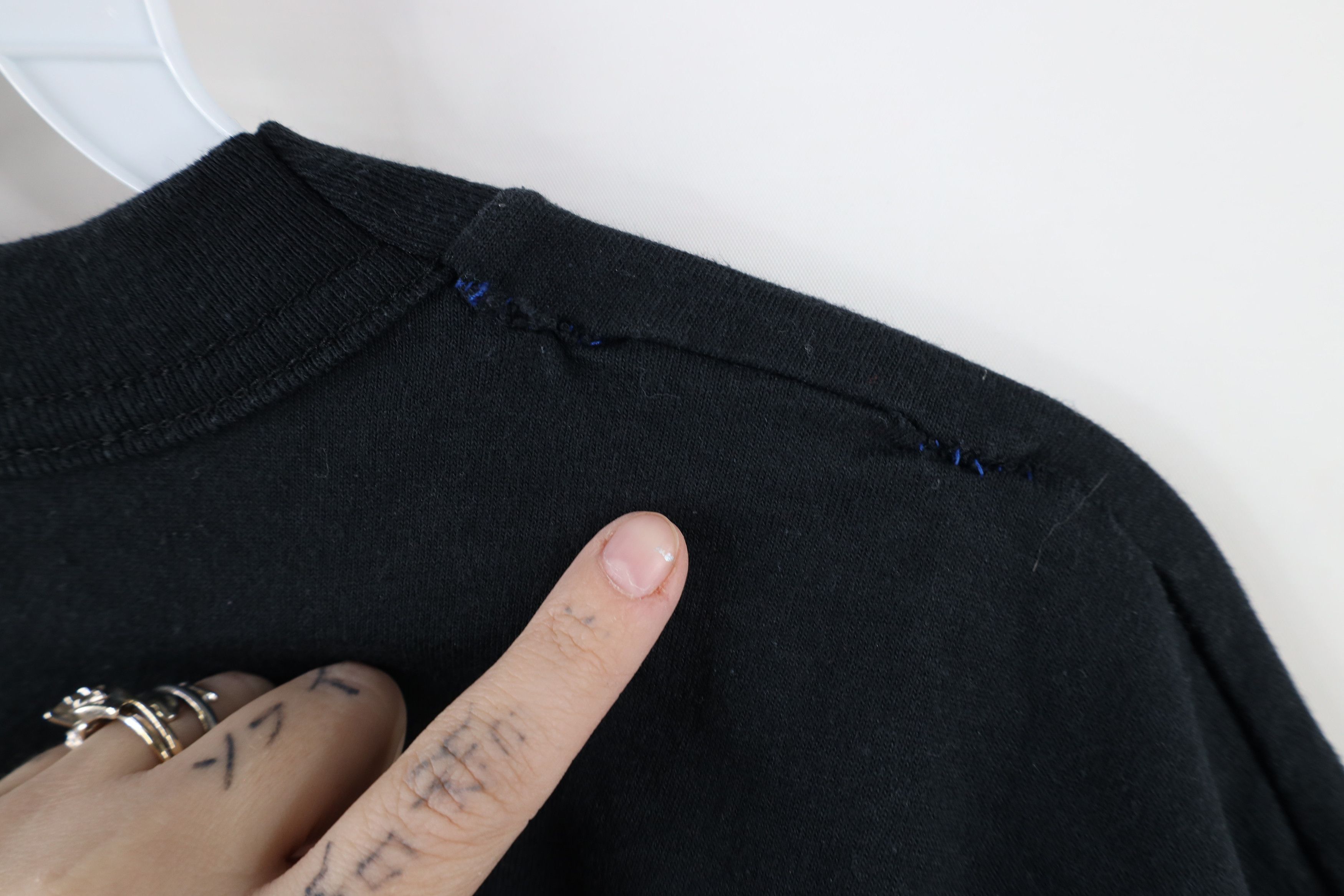 Vintage Vintage 90s Streetwear Blank Short Sleeve T-Shirt Black Size US XL / EU 56 / 4 - 7 Thumbnail