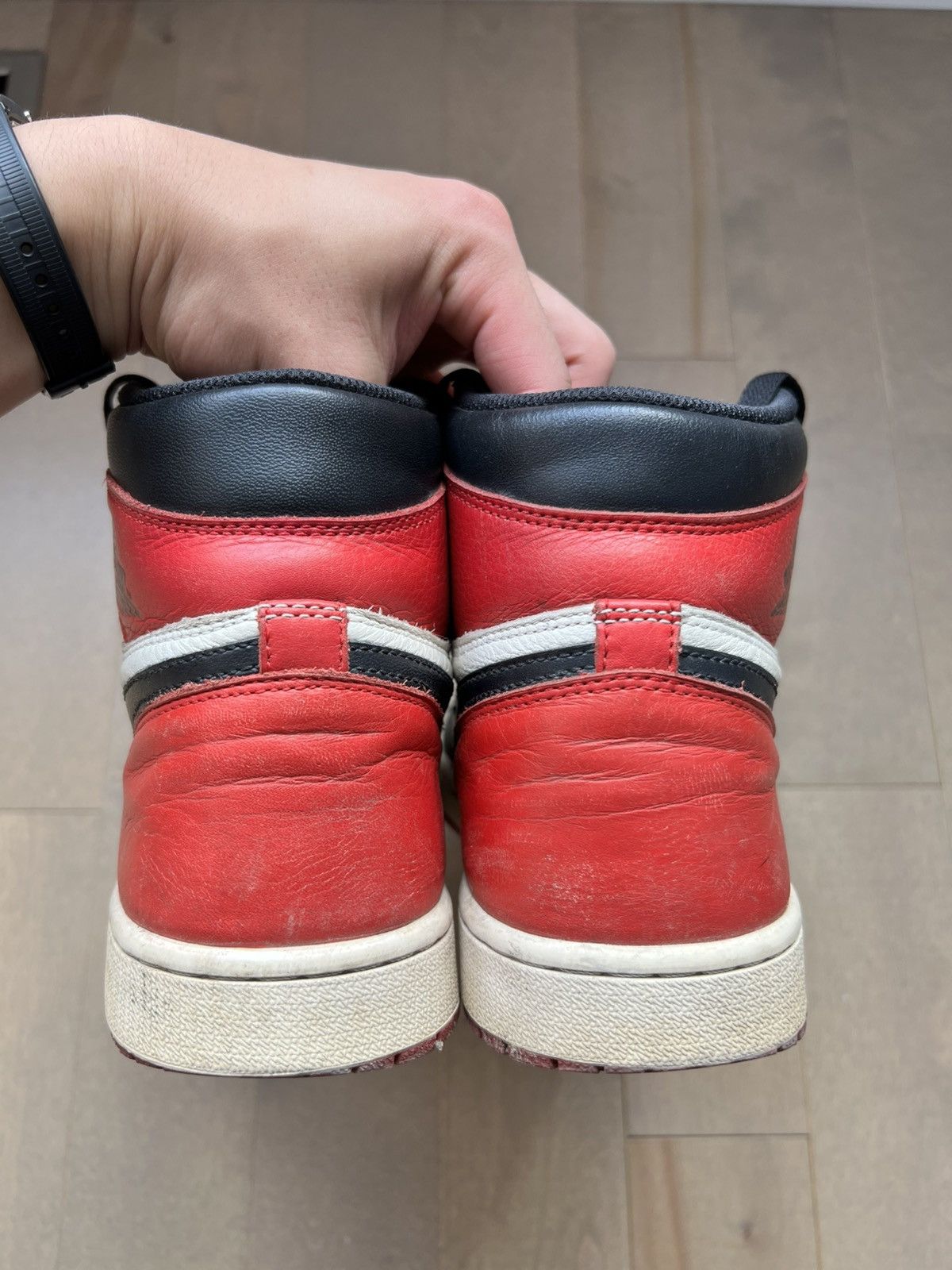 Jordan Brand × Nike Air Jordan 1 Bred Toe Size US 10 / EU 43 - 6 Thumbnail