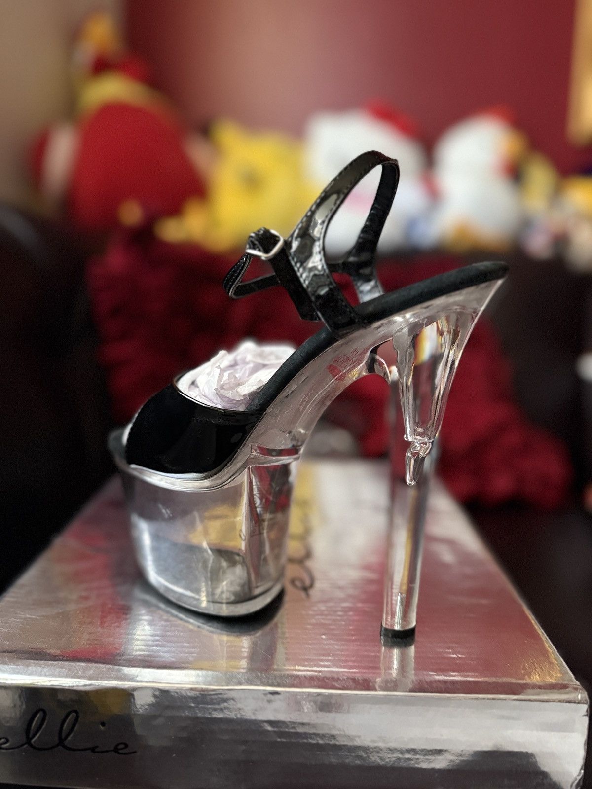 The Unbranded Brand Ellie Black and Silver Platform sex party Shoes size varies Size US 7 / IT 37 - 11 Thumbnail
