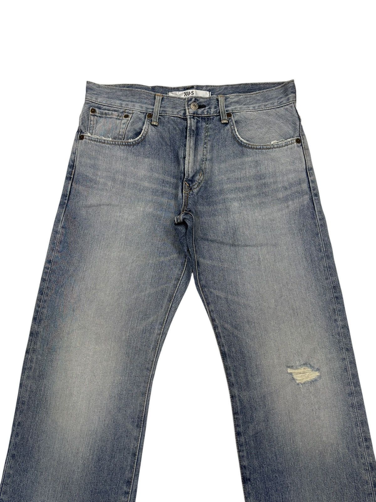 Kapital Edwin XV-S LOOSE STRAIGHT DISTRESSED DENIM JEANS Size US 33 - 5 Thumbnail