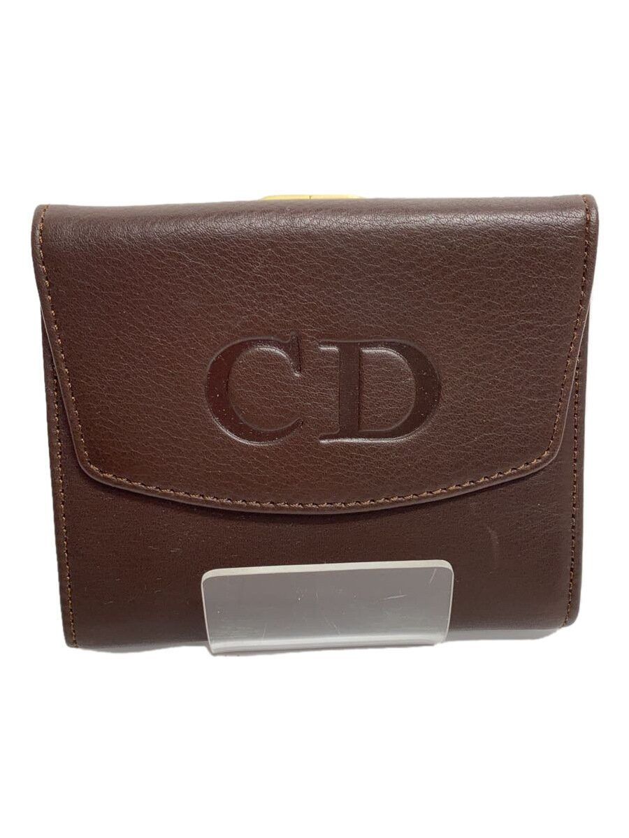 Dior Dior Leather Wallet Brown Size ONE SIZE - 1 Thumbnail