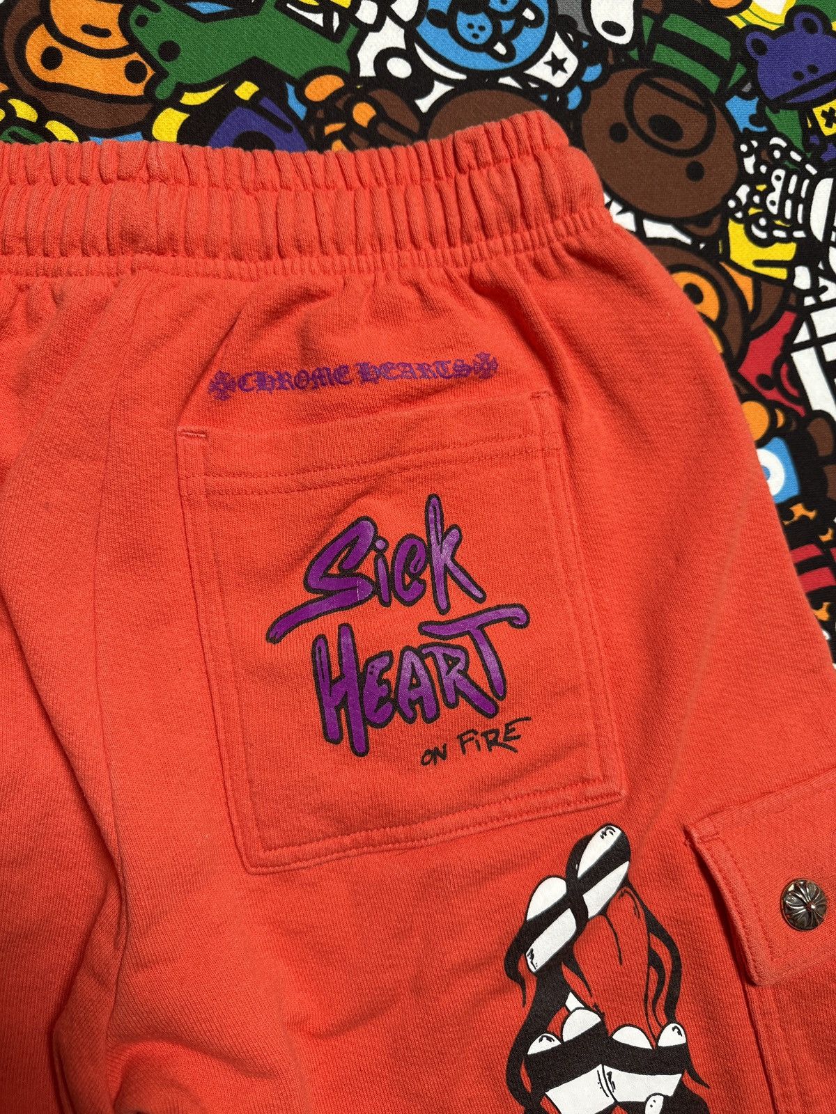 Chrome Hearts Chrome Hearts Matty Boy Orange Spark Shorts Size US 30 / EU 46 - 12 Thumbnail