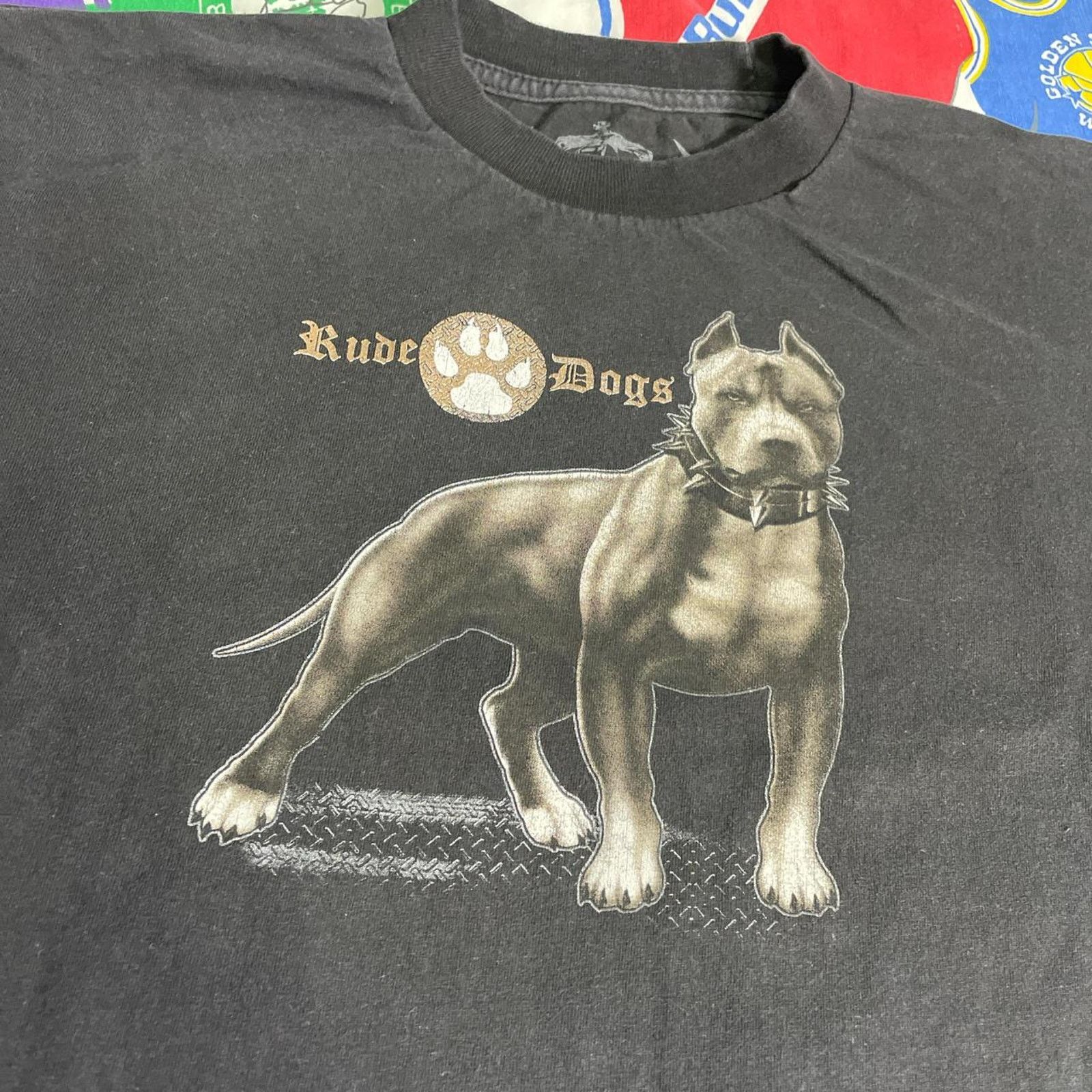 Vintage Y2K Rude Dogs Pit Bull Pitbull California Gangster Tee Size US L / EU 52-54 / 3 - 3 Thumbnail