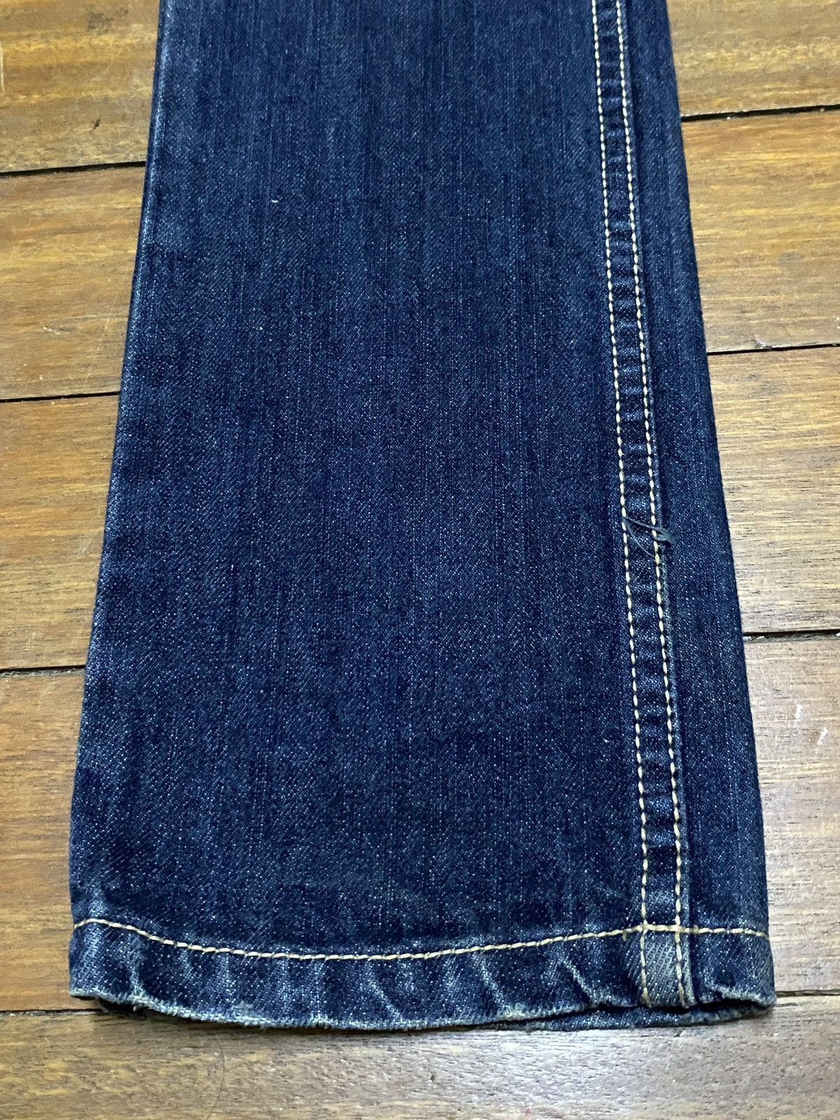 If Six Was Nine × Japanese Brand × Le Grande Bleu (L.G.B.) Rare Design Vintage Brand Glad News Ripped Spike Jeans 1990s Size US 29 - 5 Thumbnail