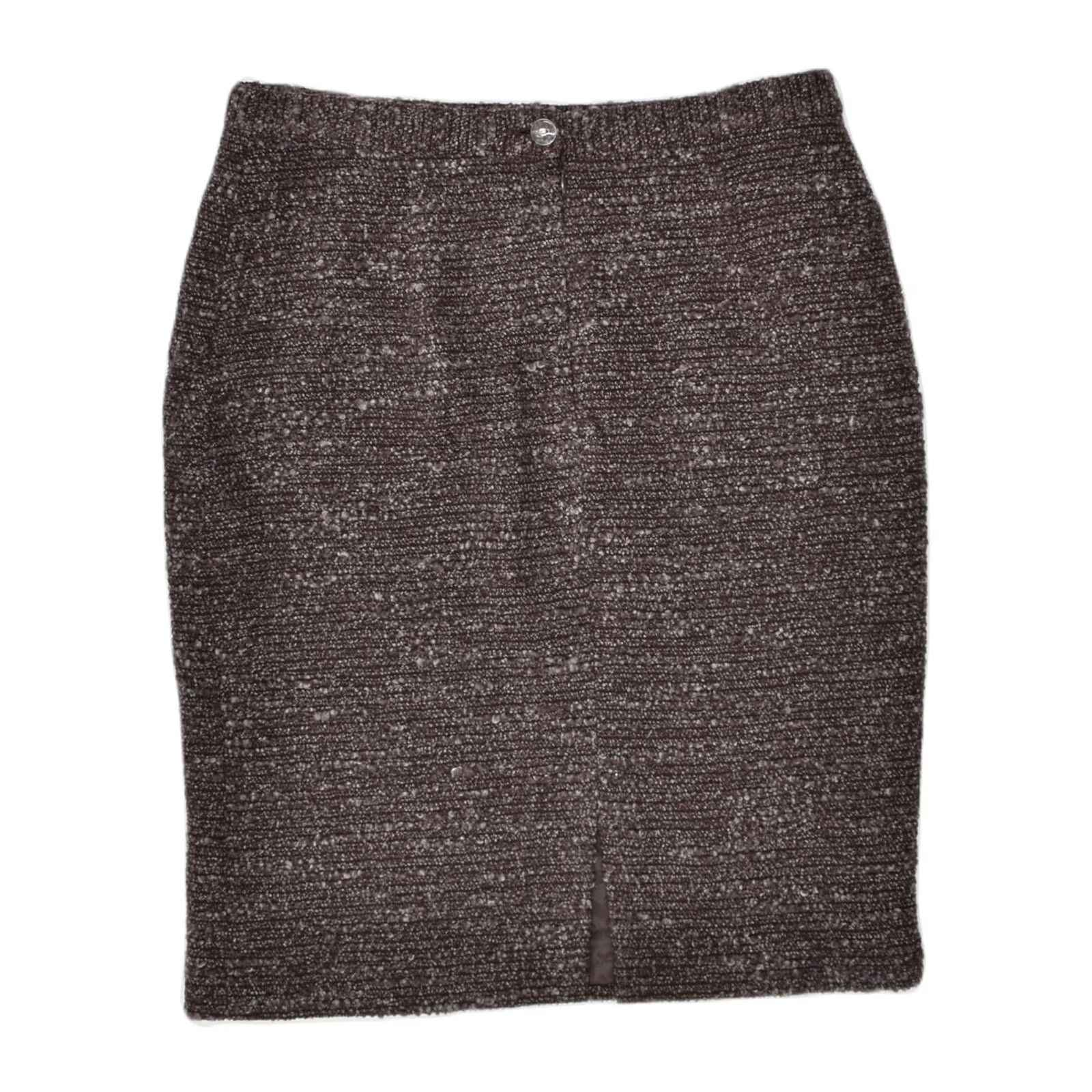 Vintage VINTAGE Womens Pencil Skirt Brown W32 Large JC09 Size 24" / US 00 / IT 34 - 2 Thumbnail