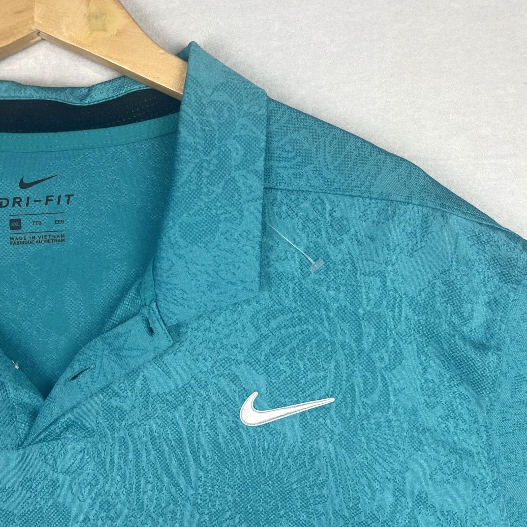 Nike Nike Polo Shirt Mens 2XL Blue Floral Print Jacquard Vapor Dri-Fit AV4176-309 Size US XXL / EU 58 / 5 - 4 Thumbnail