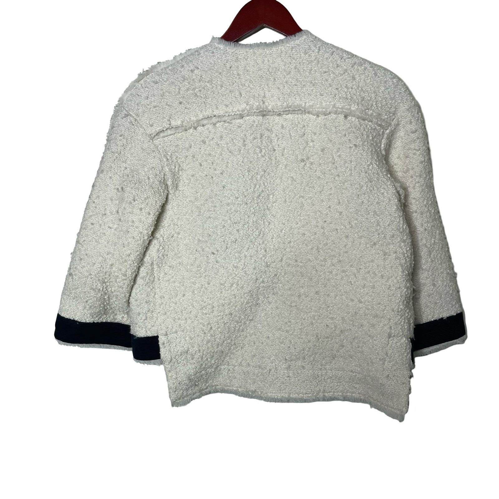 Other CALLAS MILANO Isabel Two-tone Bouclé Jacket In Weiss Size XS / US 0-2 / IT 36-38 - 8 Thumbnail
