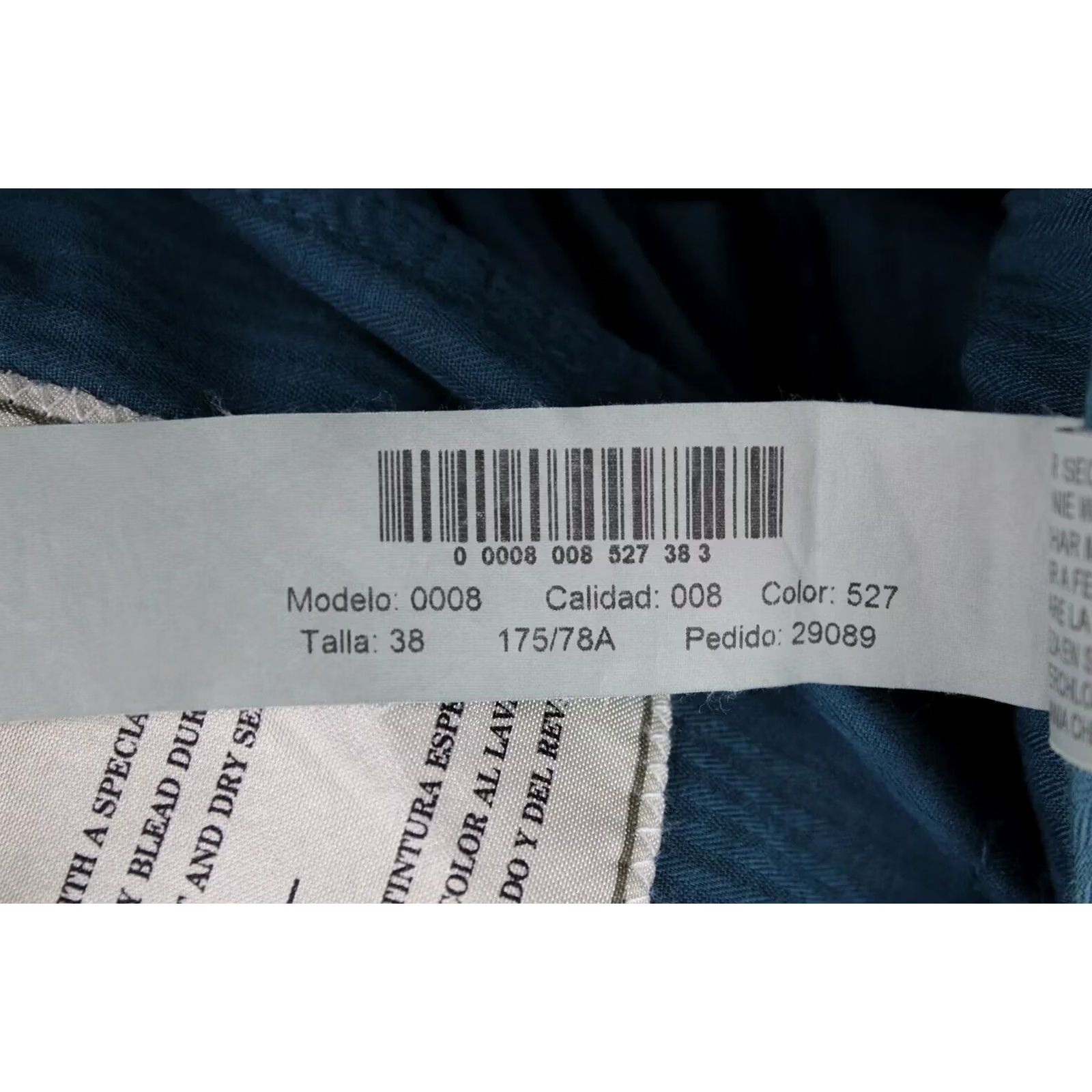 Massimo Dutti Massimo Dutti Slim Fit Trousers Men EU 38 Chino Stretchy Zip Fly Pockets Blue Size US 38 / EU 54 - 7 Thumbnail