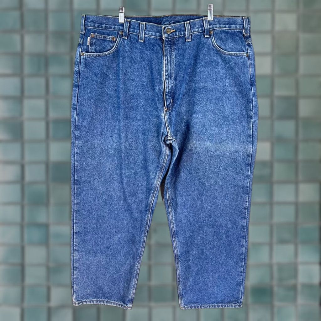 Carhartt Carhartt Jeans Mens Lined Blue 46 x 30 Relaxed Fit Straight Leg Denim Color Blue Brand Carhartt Size 46 Inseam 30 in USA Theme Grunge Logo USA Size US 30 / EU 46 - 1 Thumbnail