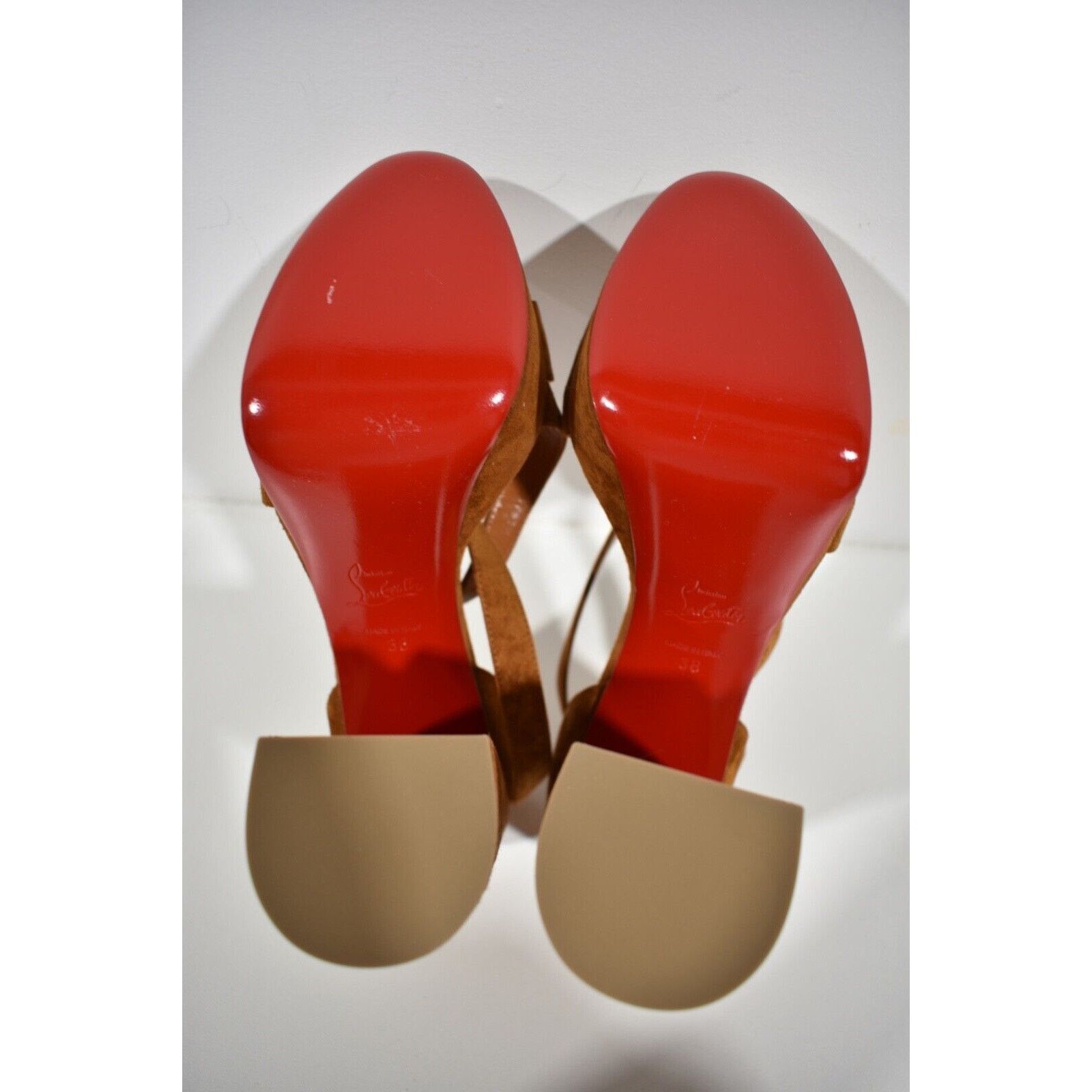Christian Louboutin Movida Sandal 130 Foxy Brown Suede Platform Heel Pump 38 Size US 8 / IT 38 - 11 Thumbnail