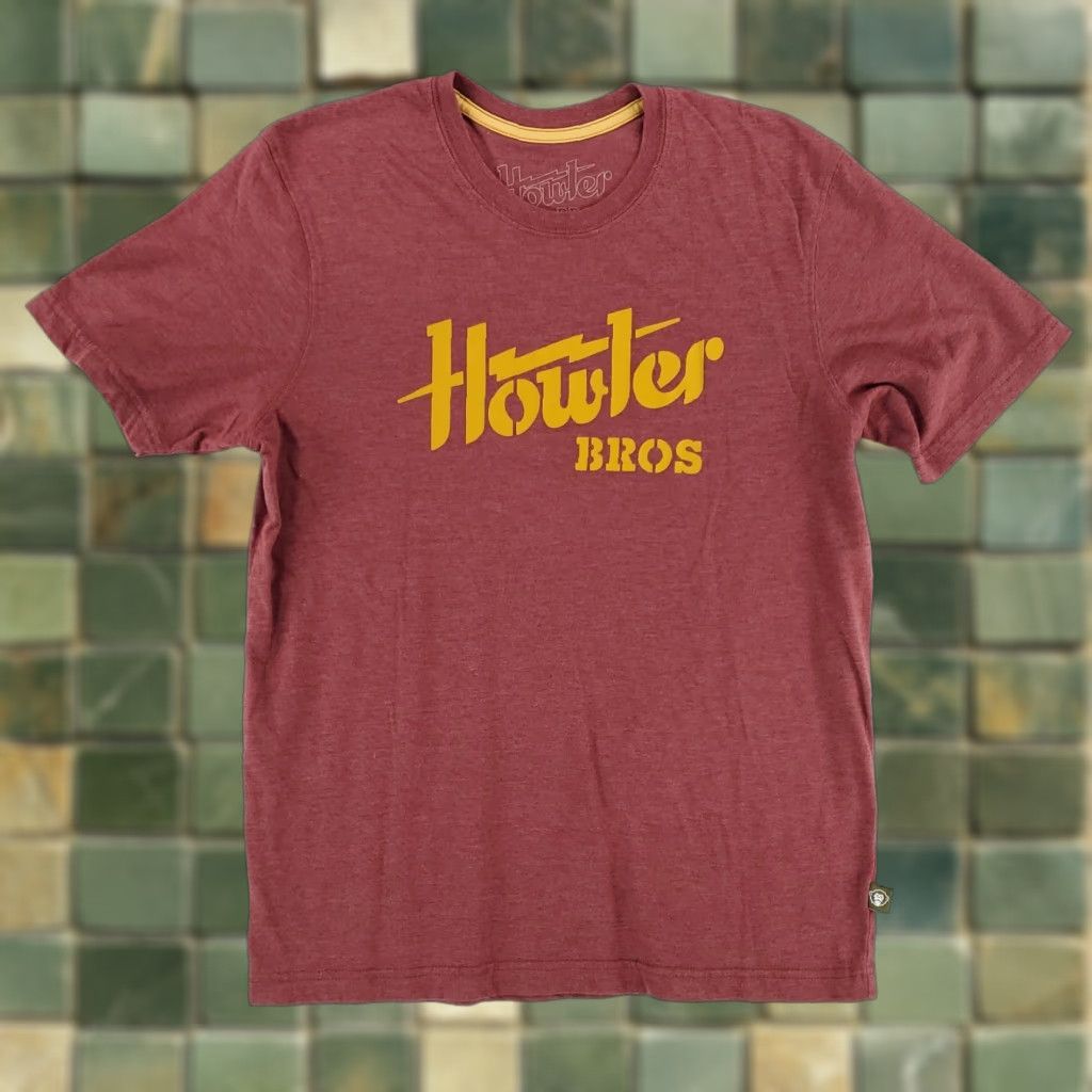 Howler Brothers Howler Bros Spellout T Shirt Short Sleeve Red Mens S Size US S / EU 44-46 / 1 - 1 Thumbnail