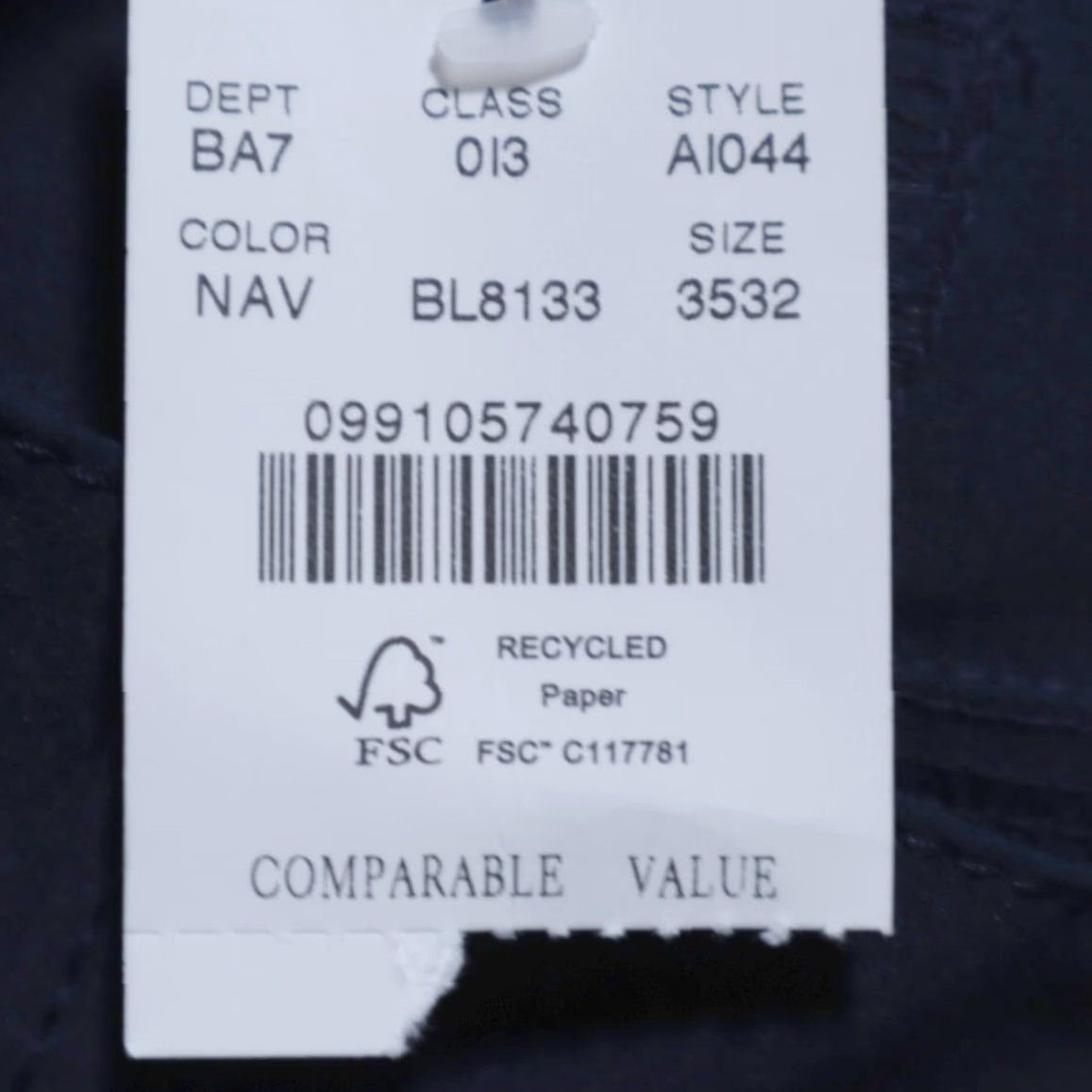 J.Crew J. Crew Slim Polyester Microfiber Chino Pants Navy Blue Men's 35 Size US 35 - 7 Thumbnail